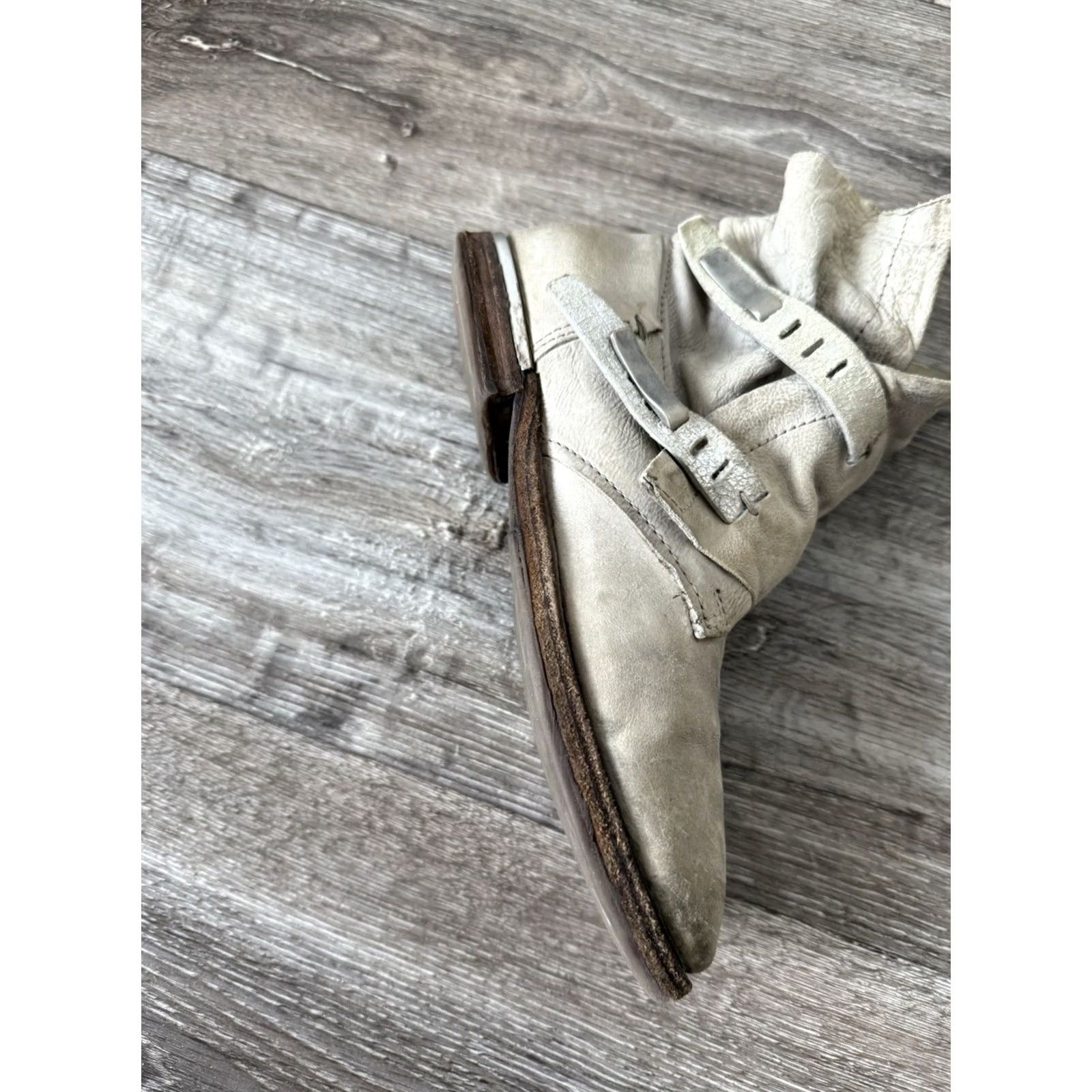A.S.98 VINTAGE A.S.98 Airsteps Boots Western Leather Straps 90s Woomens Beige Womens 7 Boot Size US 7 / IT 37 - 7 Thumbnail