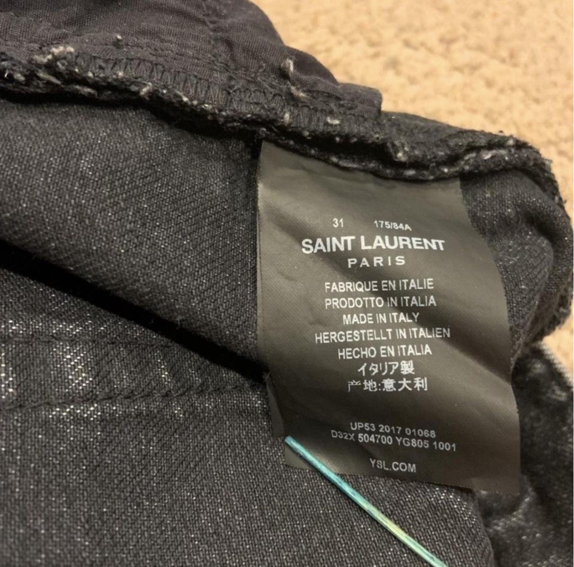 Saint Laurent Paris Saint Laurent D02 Double Knee Rip Size US 31 - 4 Thumbnail