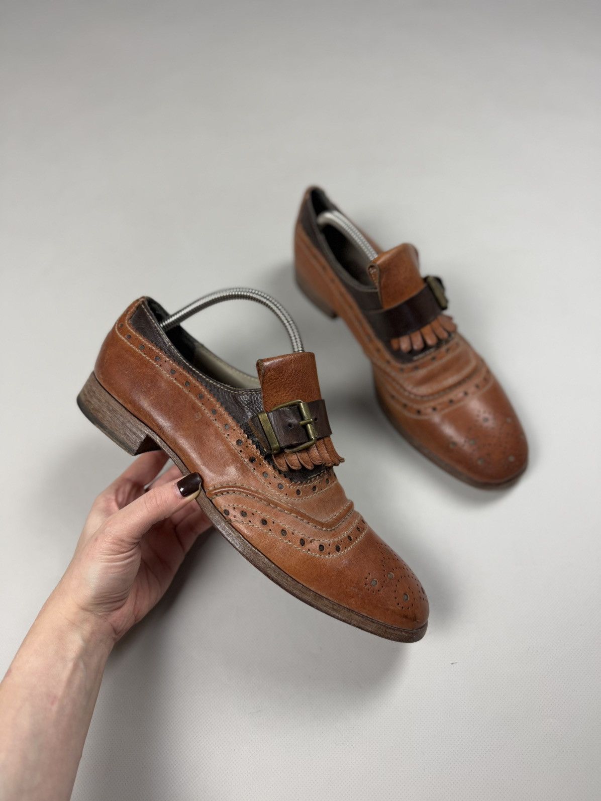 MoMA MOMA Men’s Avant-Garde Single Monk Leather Classic Shoes Size US 8 / EU 41 - 6 Thumbnail