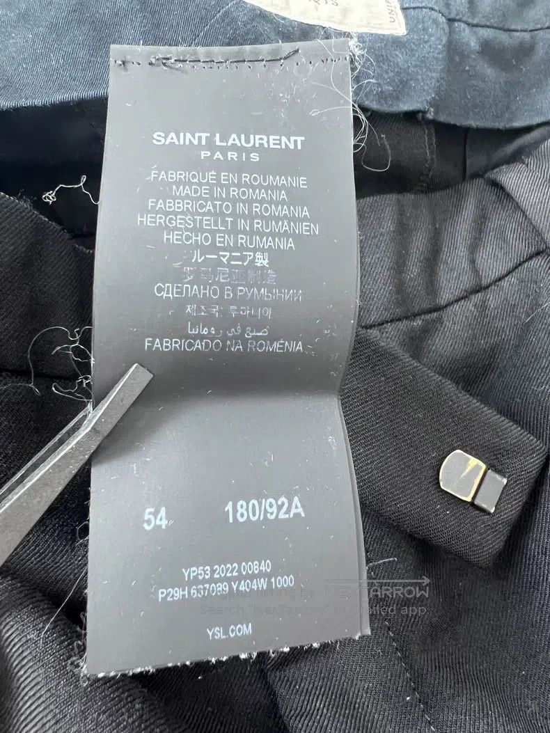 Saint Laurent Paris Saint Laurent Paris Black Basic Wool Trousers Size US 38 / EU 54 - 6 Thumbnail