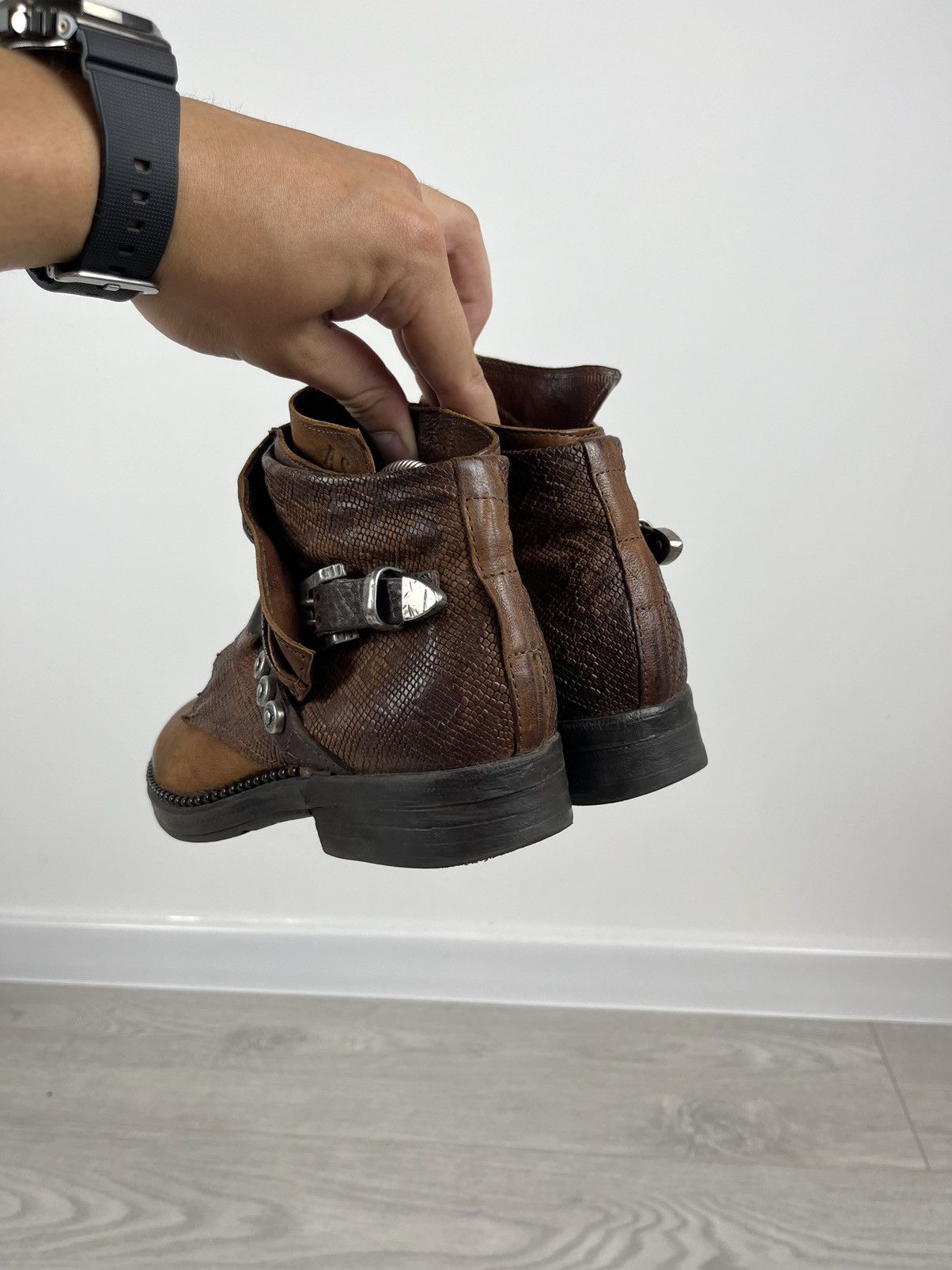 A.S.98 Airsteps A.S. 98 Brosn Leather Buckle Avante Garde Boots Size US 8 / IT 38 - 9 Thumbnail