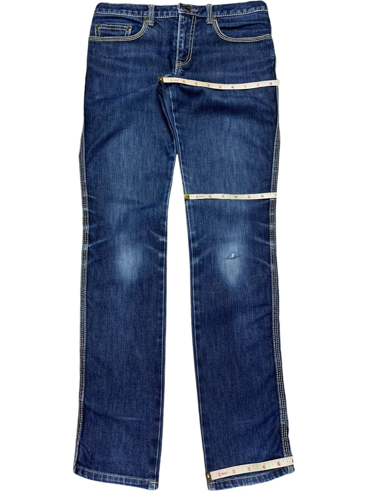 Hysteric Glamour Vintage Japanese Hysteric Glamour Blue Wash Slim Fit Jeans Size 29" - 14 Thumbnail