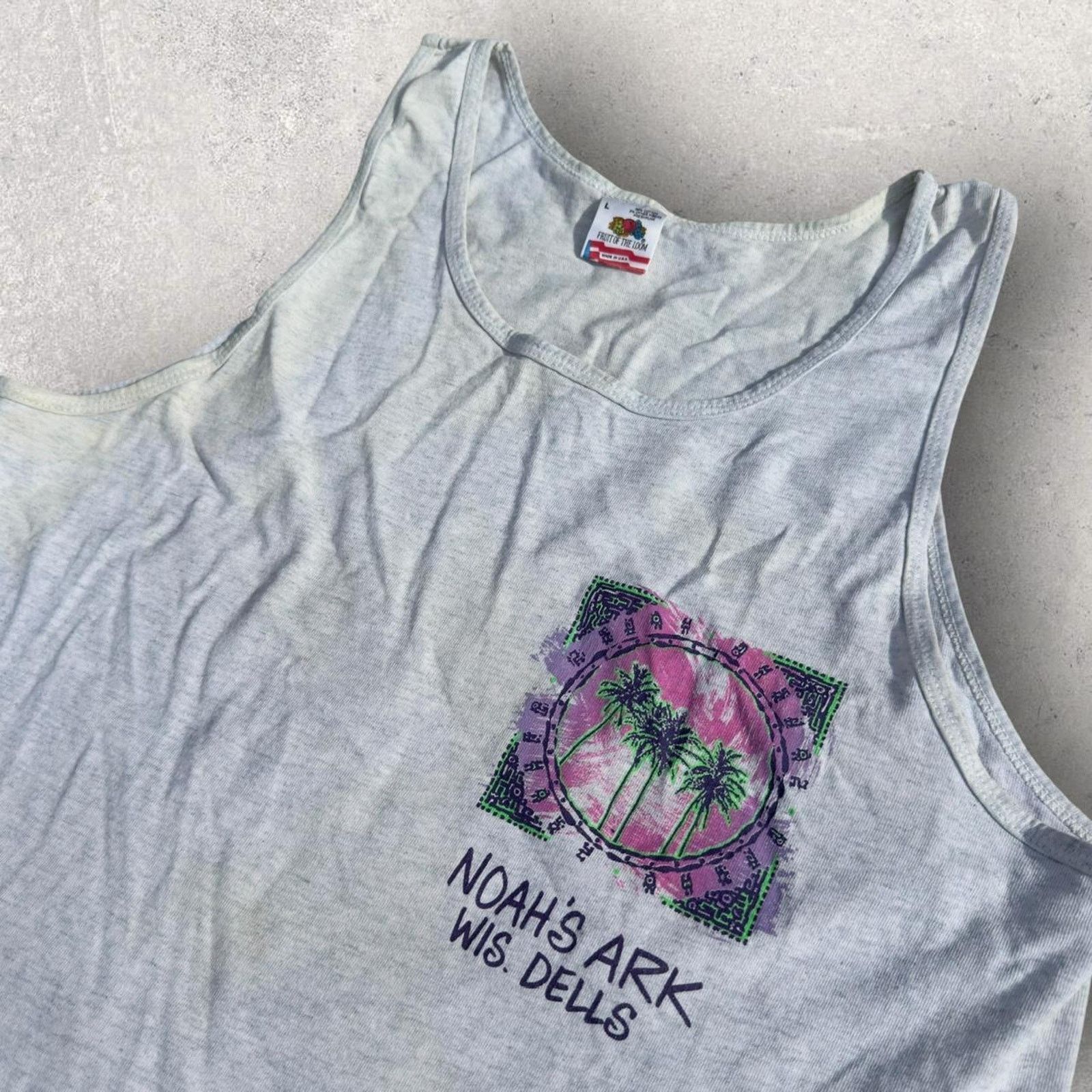 Fruit Of The Loom × Vintage 90’s single stitch Wisconsin Dells Noah’s Ark Tank Size US L / EU 52-54 / 3 - 1 Thumbnail
