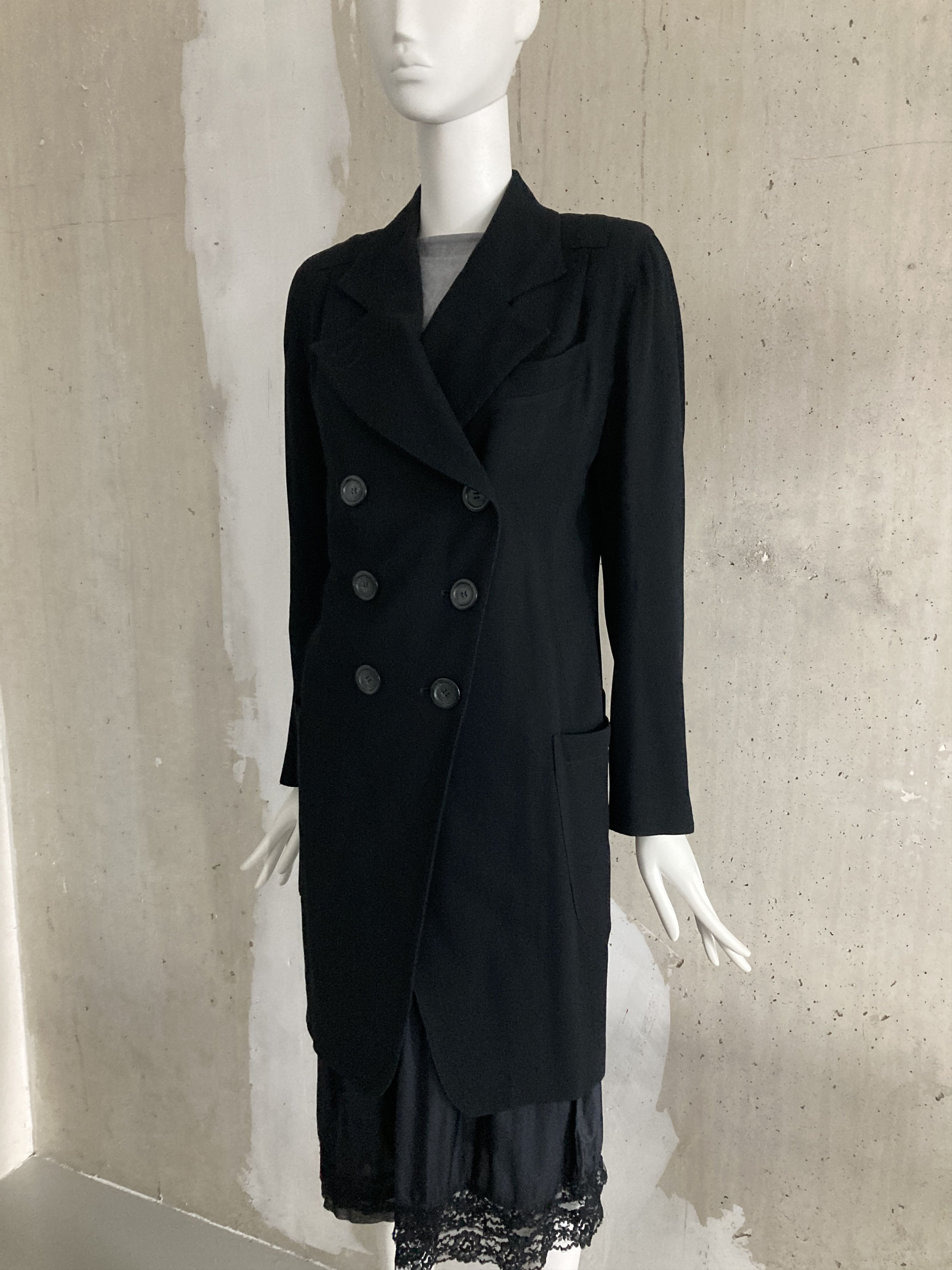 Ann Demeulemeester FW1992 Archive Double Breasted Coat Size S / US 4 / IT 40 - 6 Thumbnail