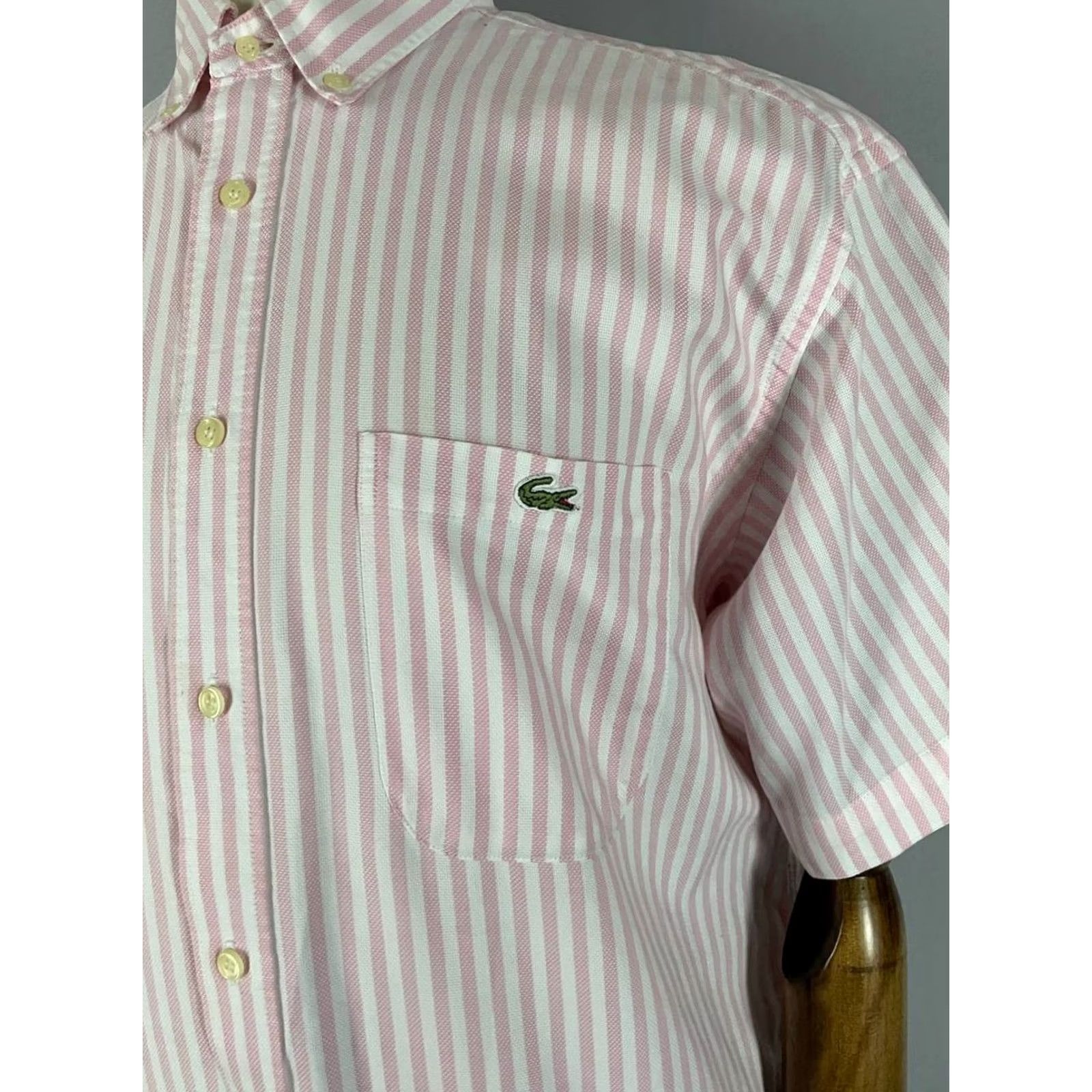 Lacoste Lacoste Shirt Size 44 Mens Casual White & Pink Cotton Short Sleeve Button Size US XXL / EU 58 / 5 - 6 Thumbnail