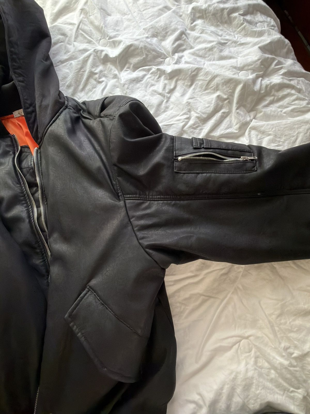 MNML mnml leather oversized bomber jacket Size US L / EU 52-54 / 3 - 2 Thumbnail