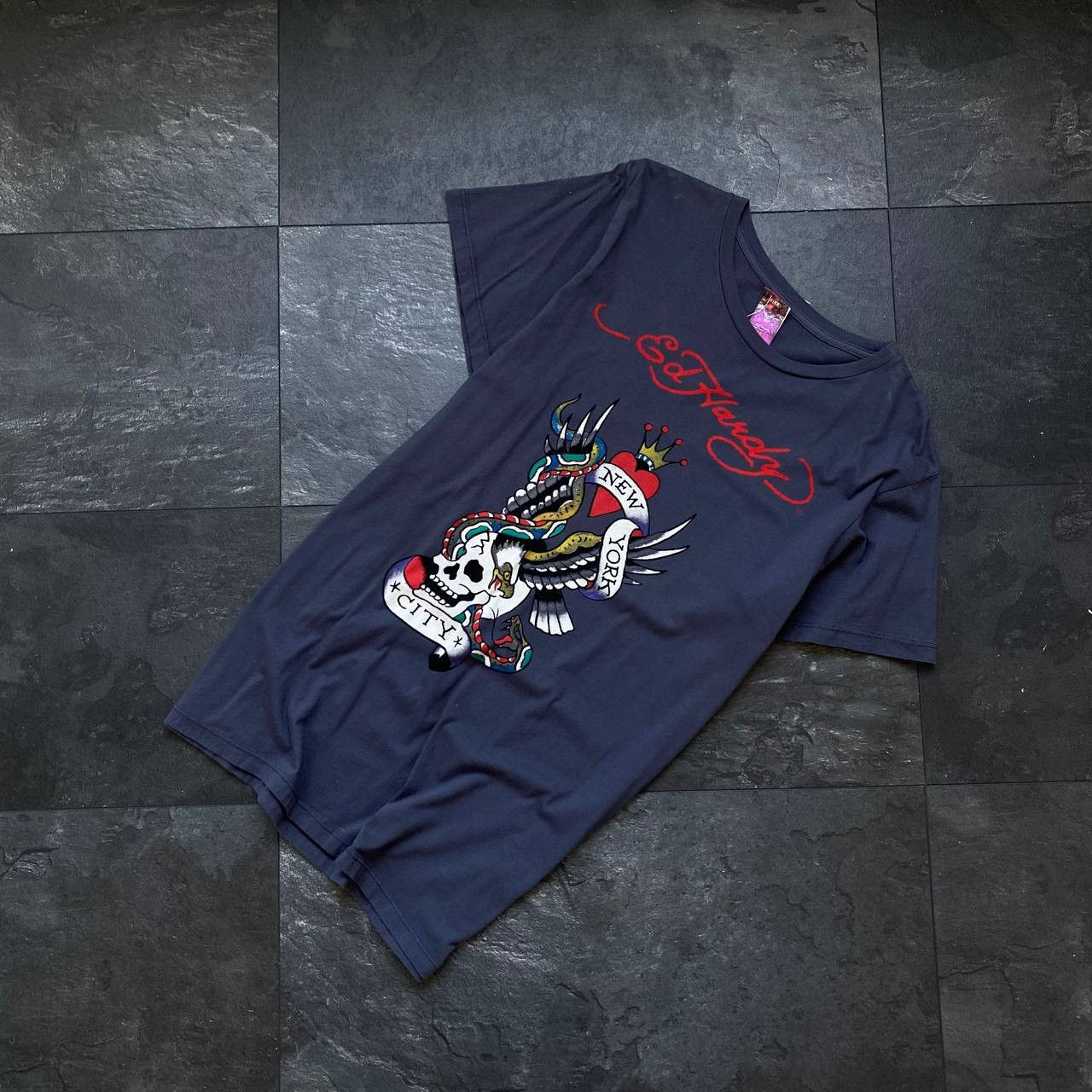 Ed Hardy × Vintage Vintage Ed hardy by Christian audigier big logo tee shirt Size US M / EU 48-50 / 2 - 1 Thumbnail