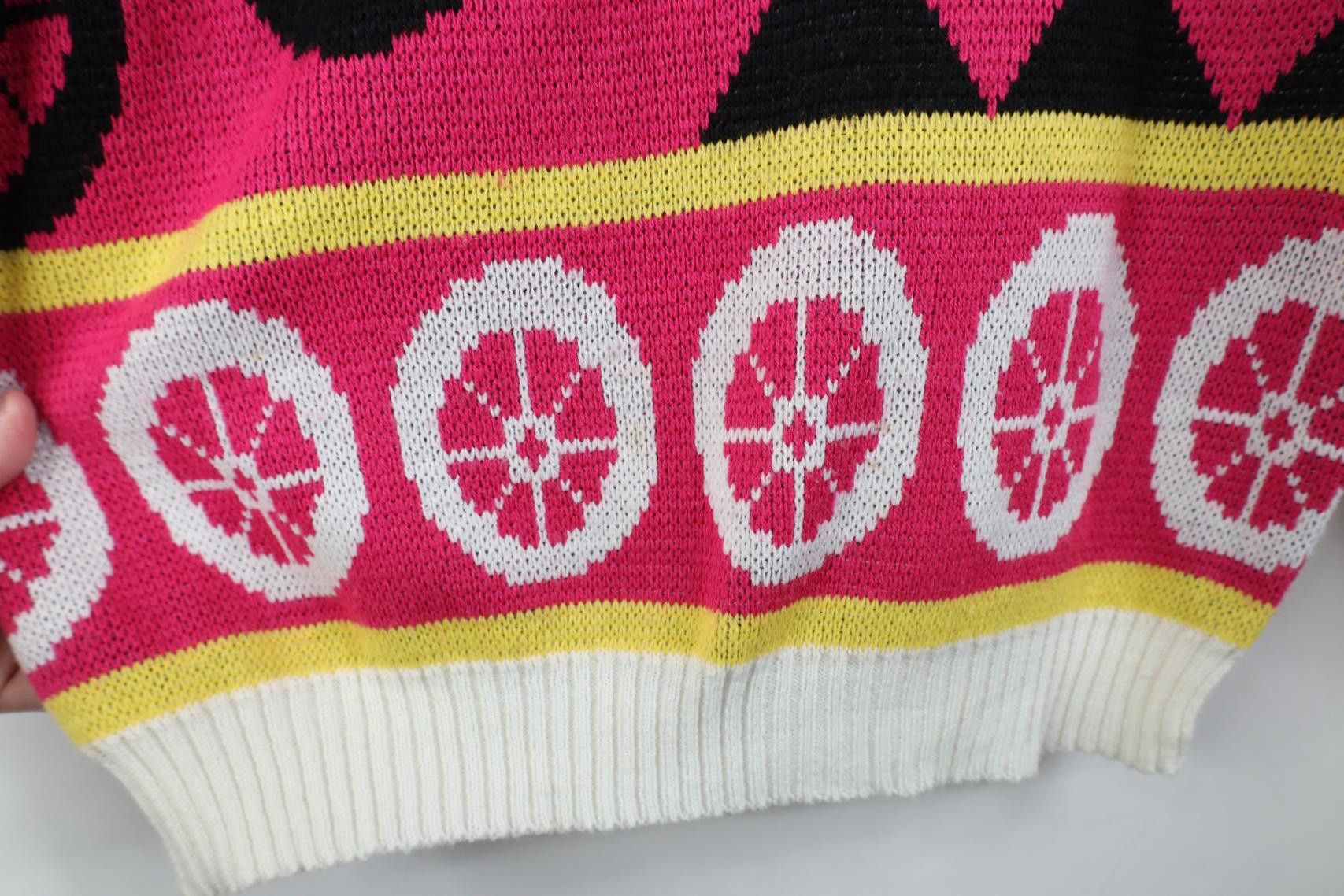 Vintage Vintage 90s Streetwear Abstract Bicycle Cycling Knit Sweater Size M / US 6-8 / IT 42-44 - 6 Thumbnail