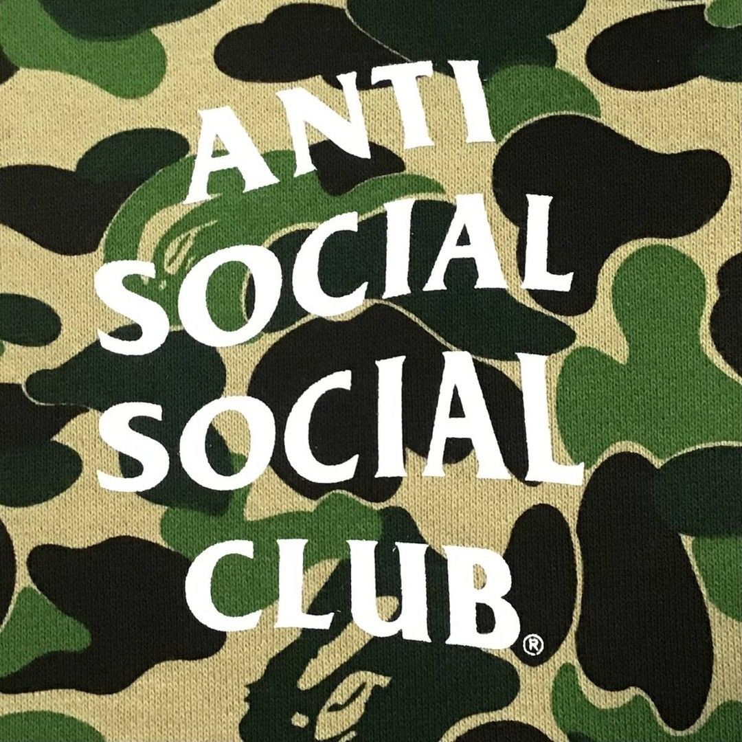 Anti Social Social Club × Bape BAPE × ANTI SOCIAL SOCIAL CLUB ABC camo pullover hoodie APE Size US L / EU 52-54 / 3 - 5 Thumbnail