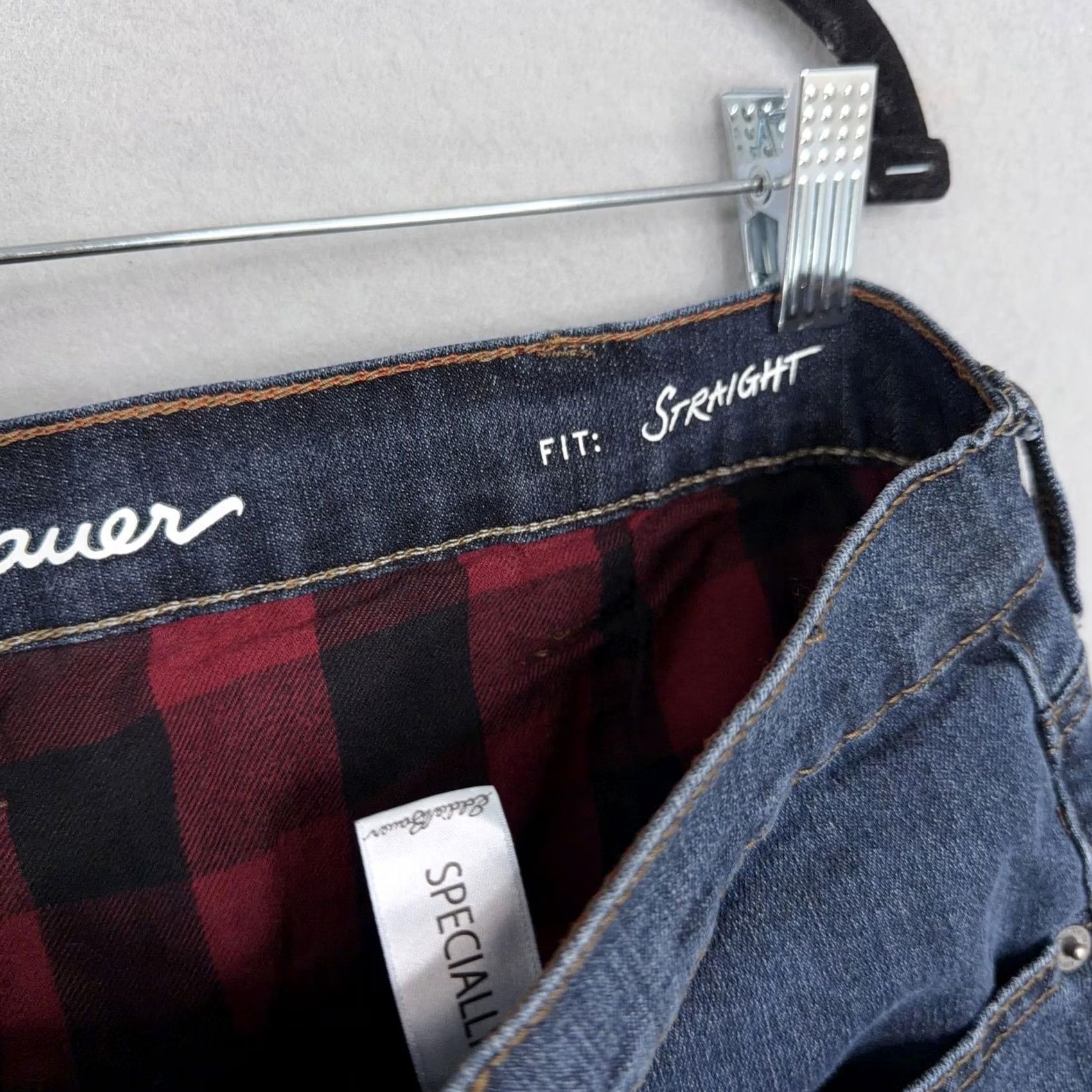 Eddie Bauer Eddie Bauer Jeans Mens 36x32 Blue Medium Wash Flannel Lined Straight Fit Denim Jeans Size US 36 / EU 52 - 4 Thumbnail