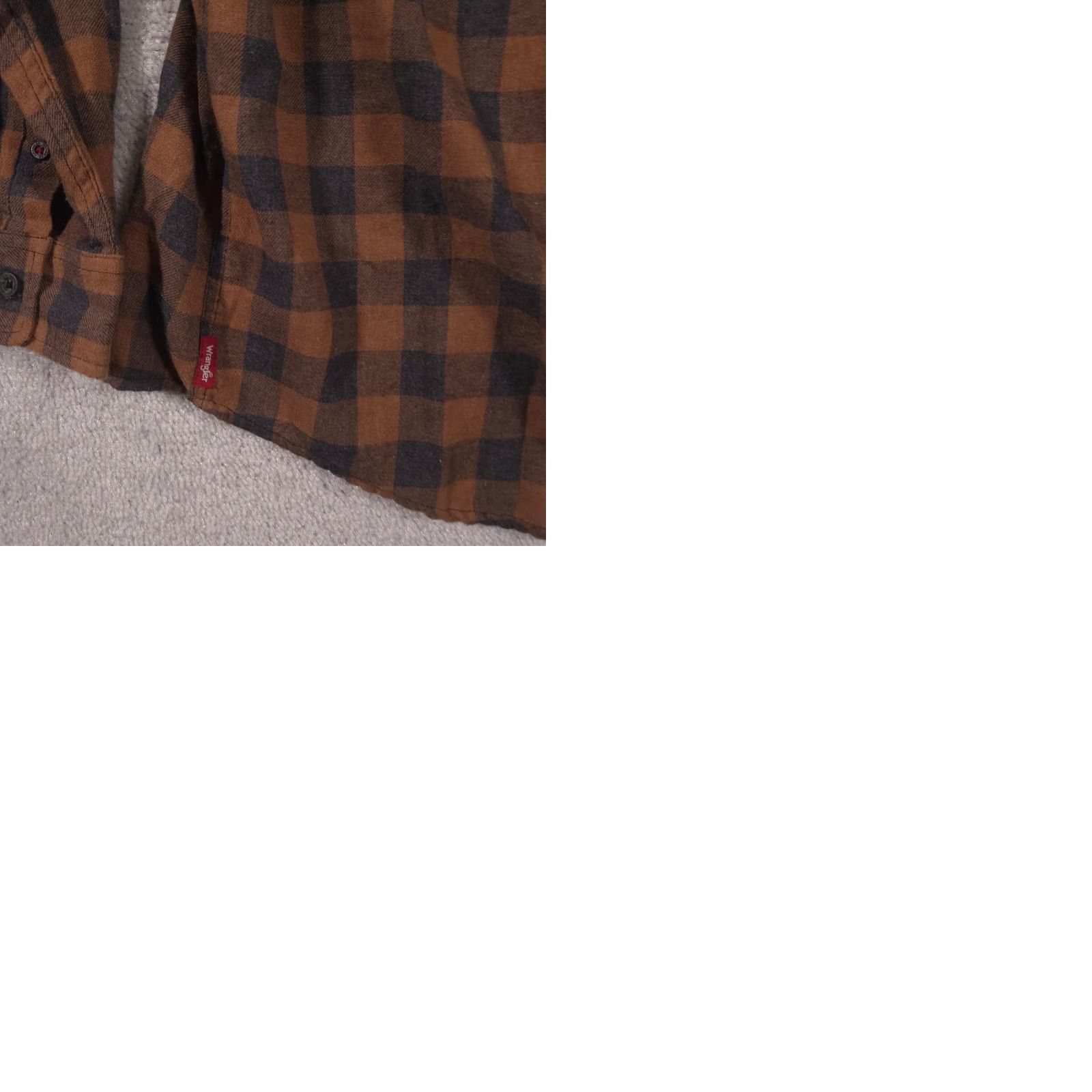 Wrangler Wrangler Shirt Mens XL Brown Plaid Flannel Button Front Long Sleeve Casual Size US XL / EU 56 / 4 - 9 Thumbnail