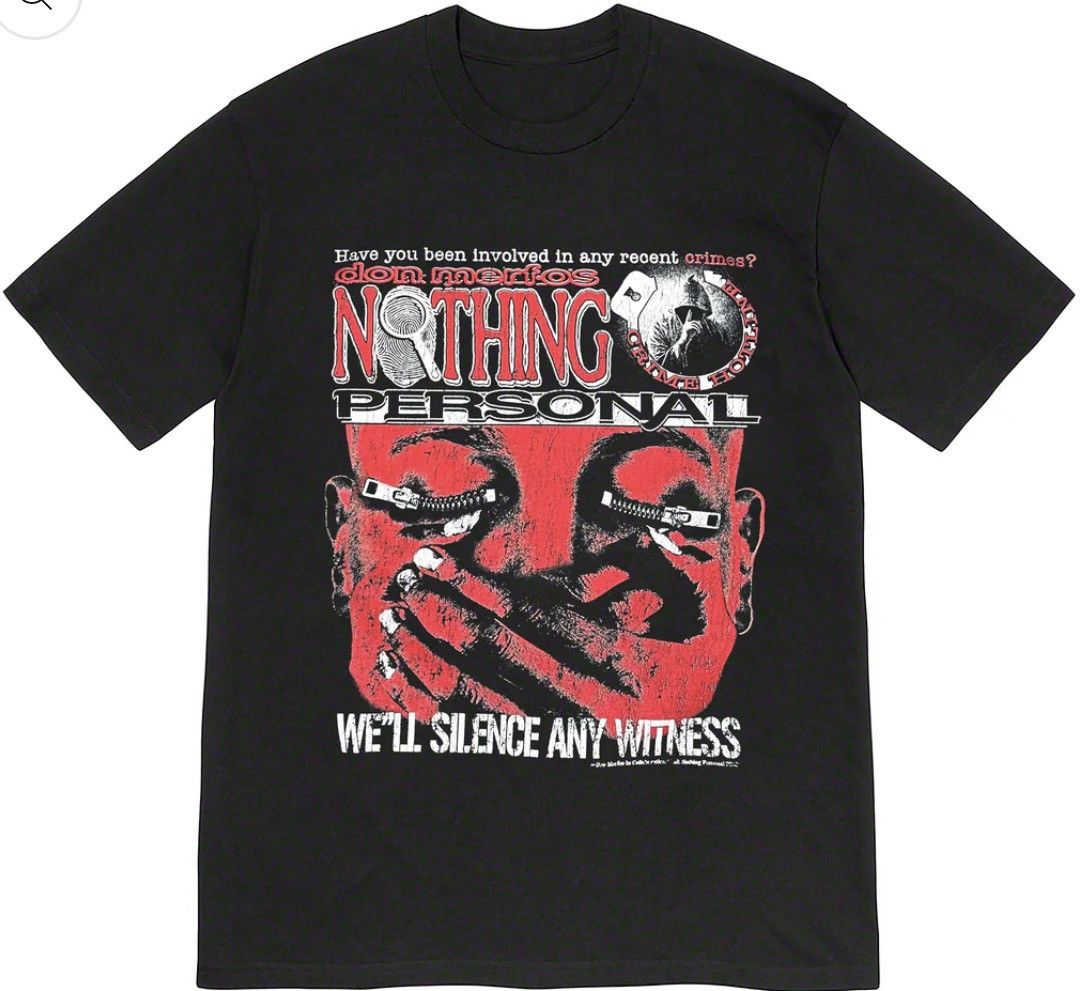 Vintage Brand New Nothing Personal Crime Hotline T Shirt XL Size US XL / EU 56 / 4 - 1 Thumbnail