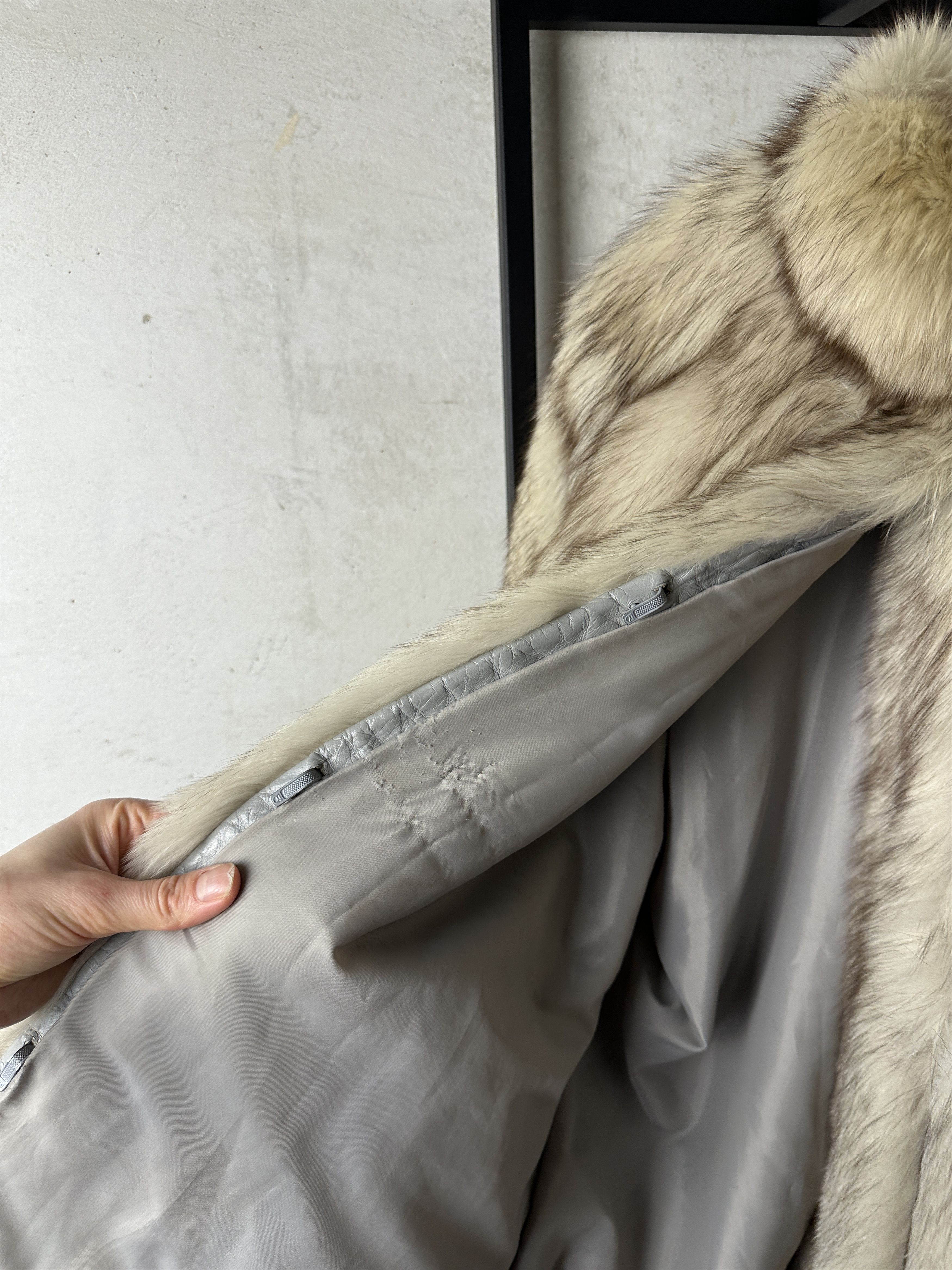 Sagafurs Saga Fox Arctic Fox Fur Coat Size M / US 6-8 / IT 42-44 - 6 Thumbnail