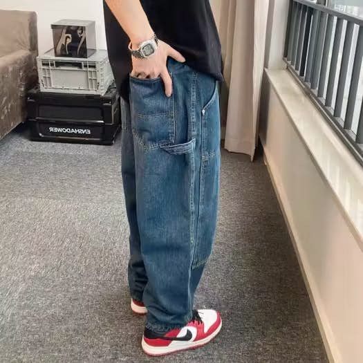 image of Vintage Streetwear Retro Punk Pants in Denim, Men's (Size 32)
