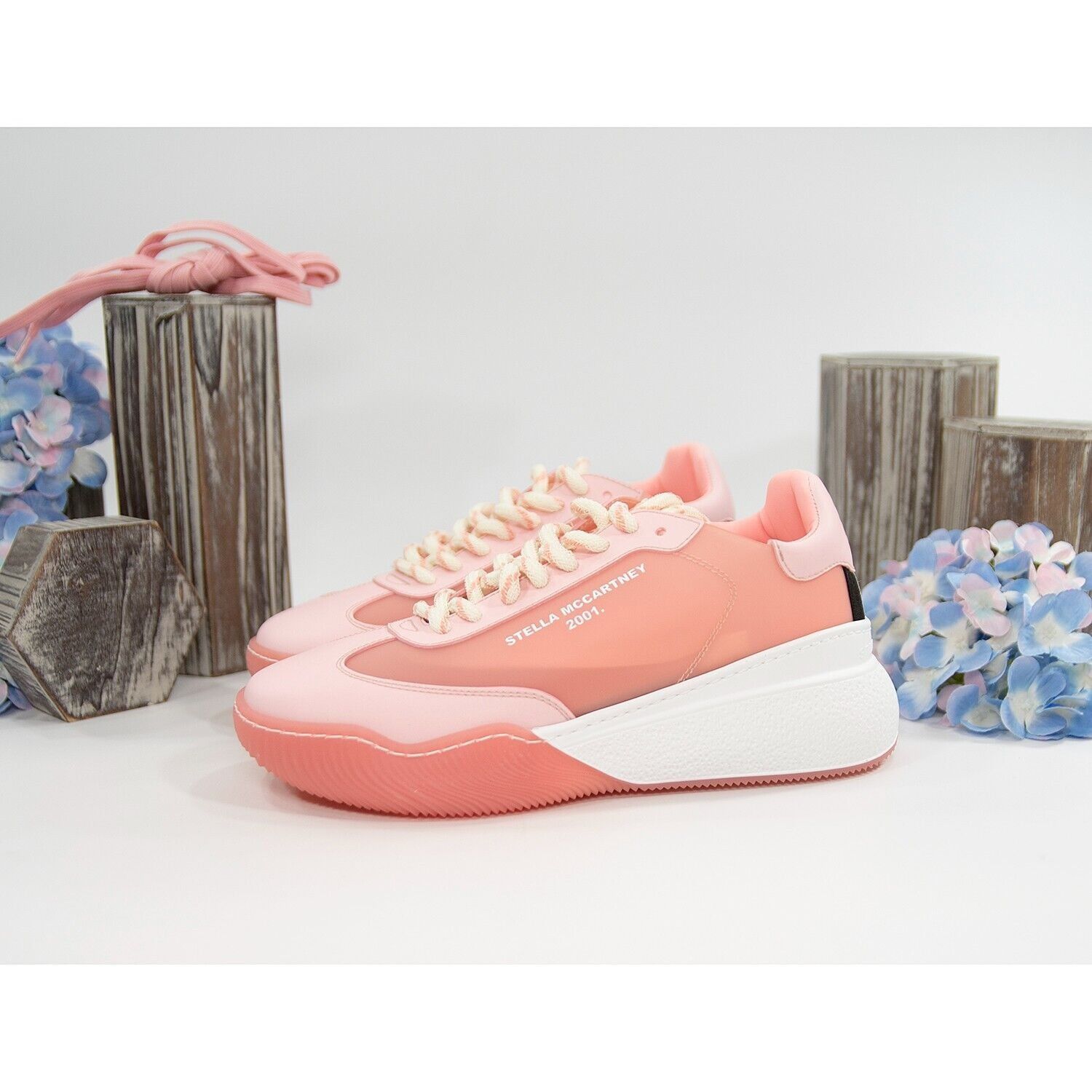 Stella McCartney Stella McCarney Rose Loop Oversize Vegan Leather Sneaker Size US 8 / IT 38 - 7 Thumbnail