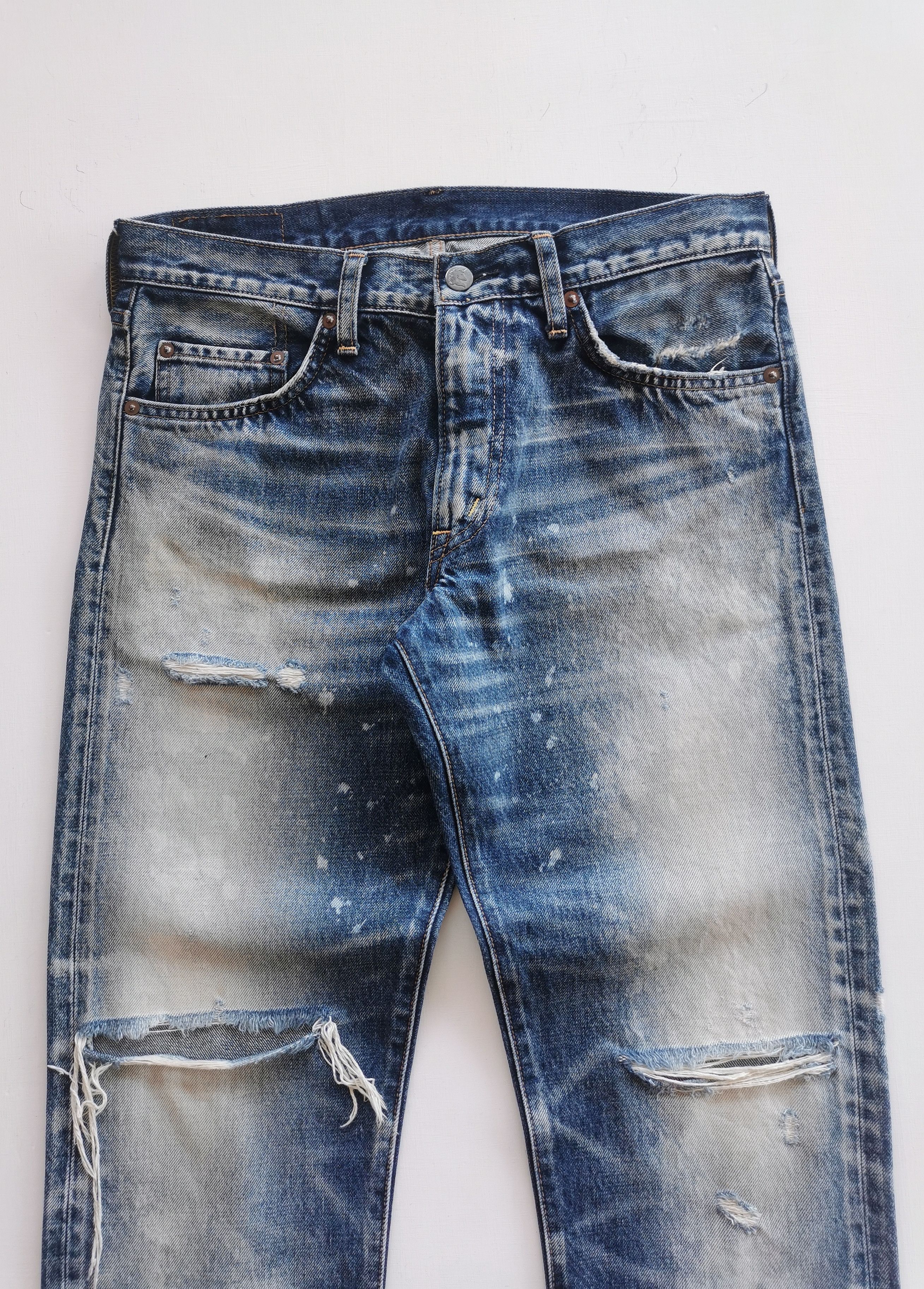 Kapital Distressed Denim Jeans Size US 31 - 7 Thumbnail