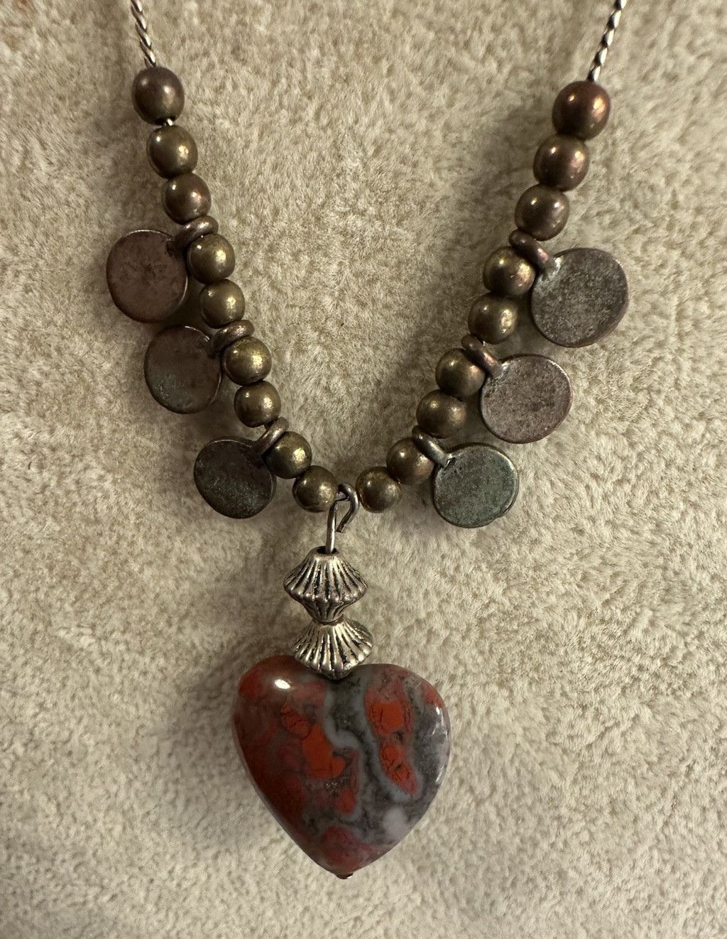 Studio D'Artisan Vintage Set Red Jasper Brecciated Stone Bead Chalcedony Vein Size ONE SIZE - 9 Thumbnail