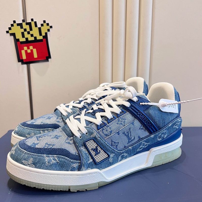 Louis Vuitton Louis Vuitton Trainer Series Blue Sneakers 0089 Size US 8 / EU 41 - 1 Thumbnail
