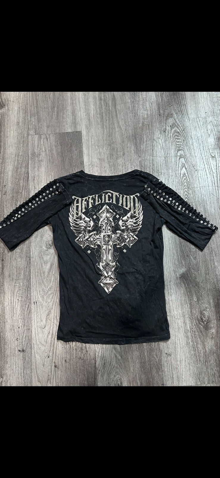 Affliction × Vintage “Venetian Fleet Vneck”affliction Size M / US 6-8 / IT 42-44 - 2 Thumbnail