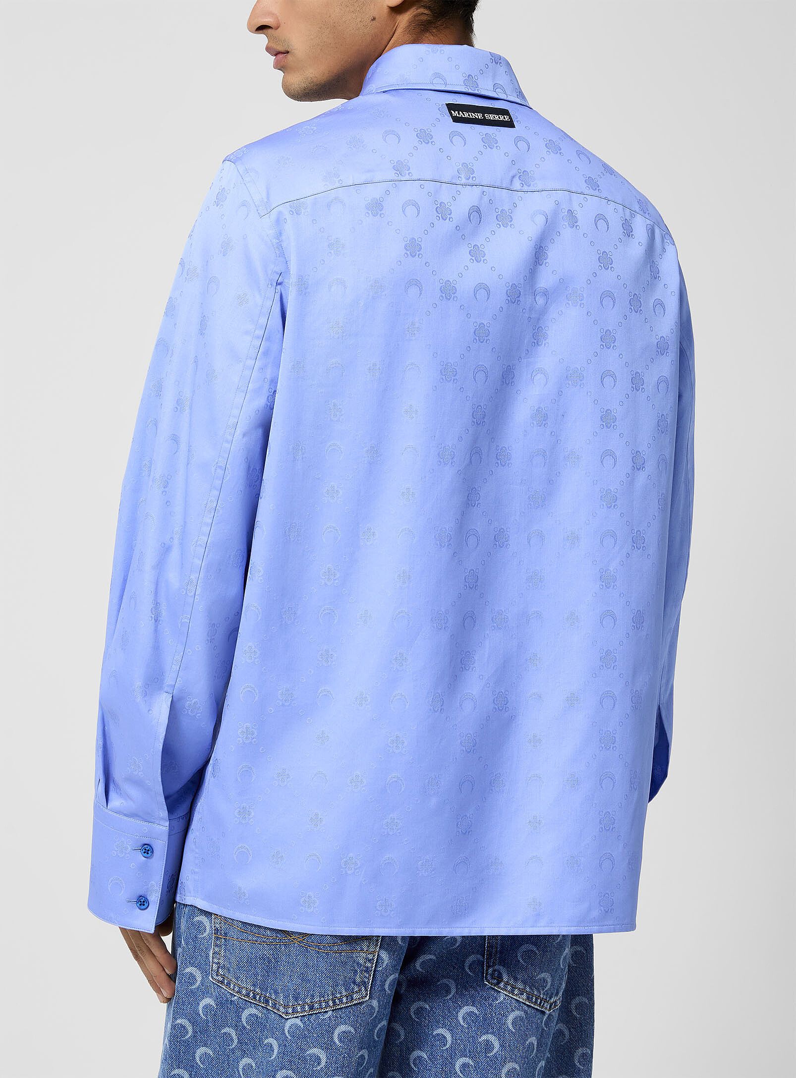 Marine Serre BNWT AW25 MARINE SERRE MOONOGRAM JACQUARD SHIRT 48 Size US M / EU 48-50 / 2 - 11 Thumbnail