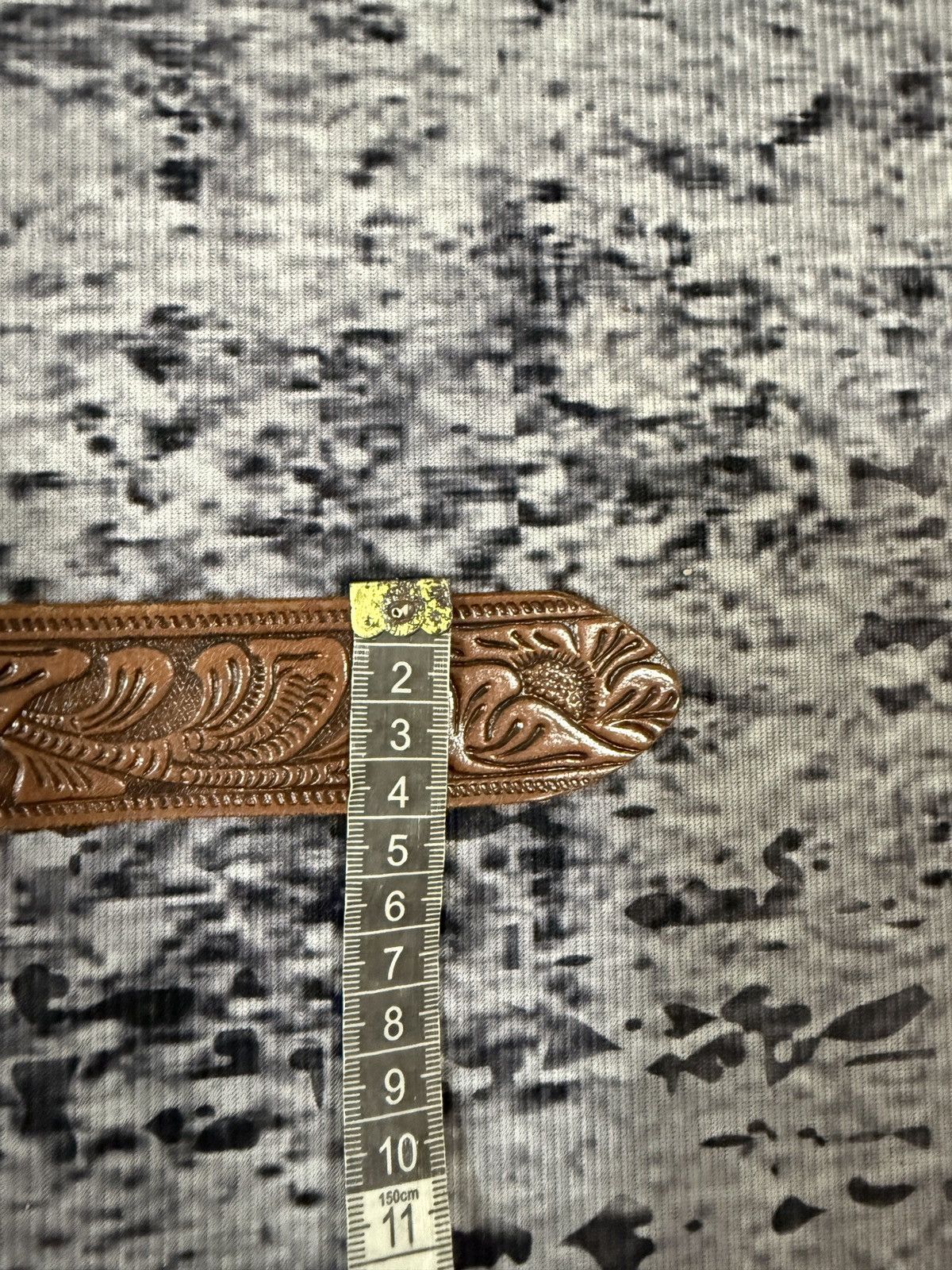 Vintage Vintage Leather Belt Inspired By Chrome Hearts Silver Cross Size 44 - 11 Thumbnail