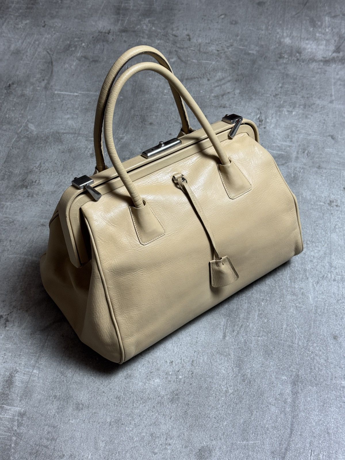 Prada Prada Vintage Beige Doctor Style Bag Size ONE SIZE - 3 Thumbnail