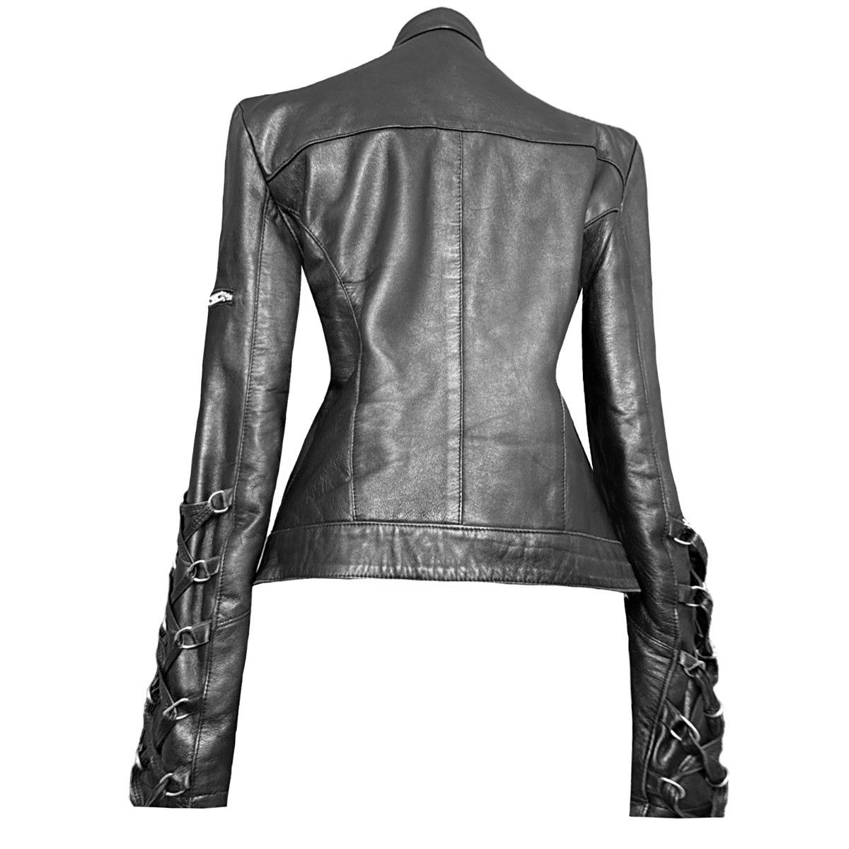 Vintage Amazing leather avant-garde distressed jacket Size M / US 6-8 / IT 42-44 - 1 Thumbnail