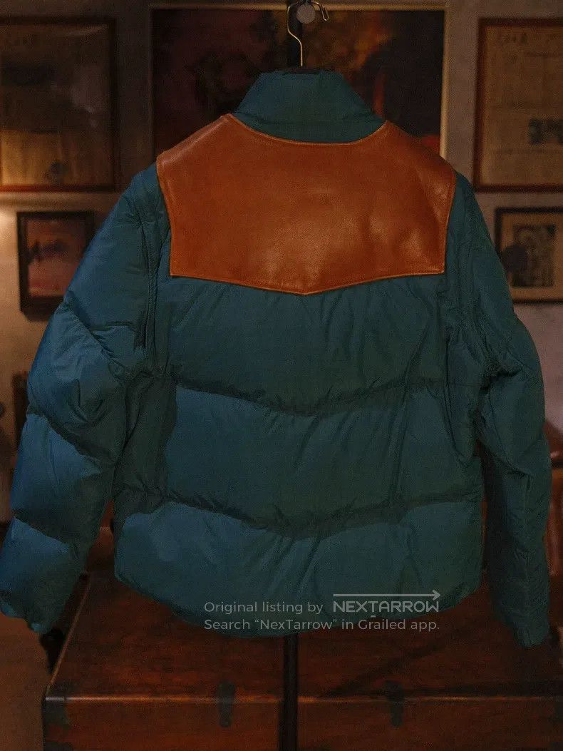 Schott Schott Down jacket brown calfskin on the chest Size US L / EU 52-54 / 3 - 2 Thumbnail