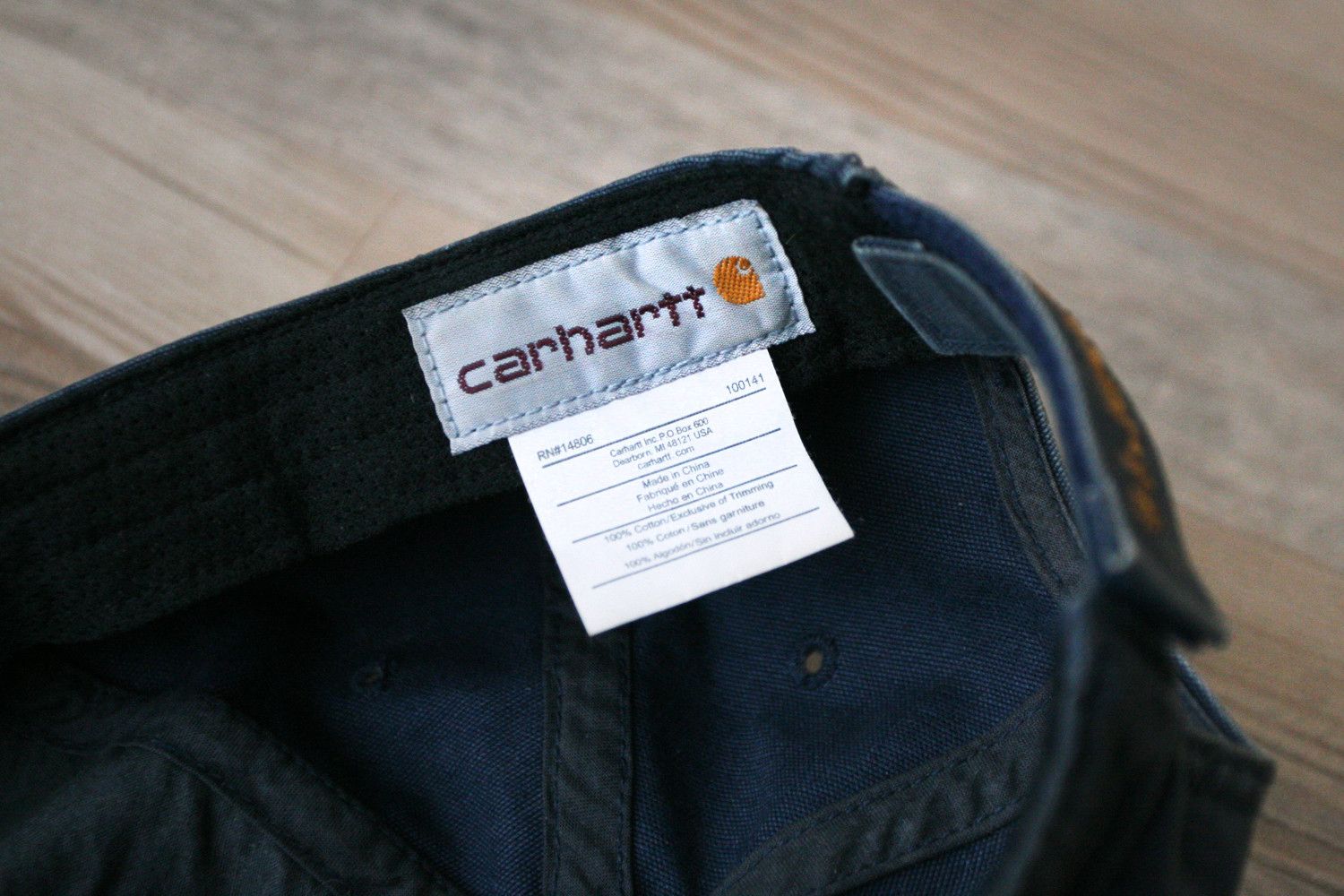 Carhartt Vintage Carhartt Washed Cap Hat Leather patch Logo Workwear Size ONE SIZE - 4 Thumbnail