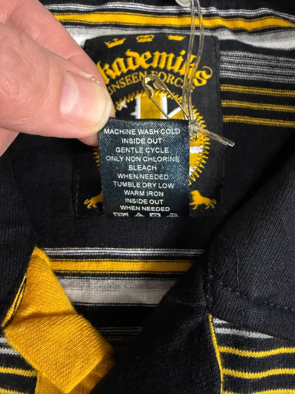 Akademiks Akademiks Y2K Polo Shirt 3XL Black Striped Hip Hop Skate Size US XXL / EU 58 / 5 - 11 Thumbnail
