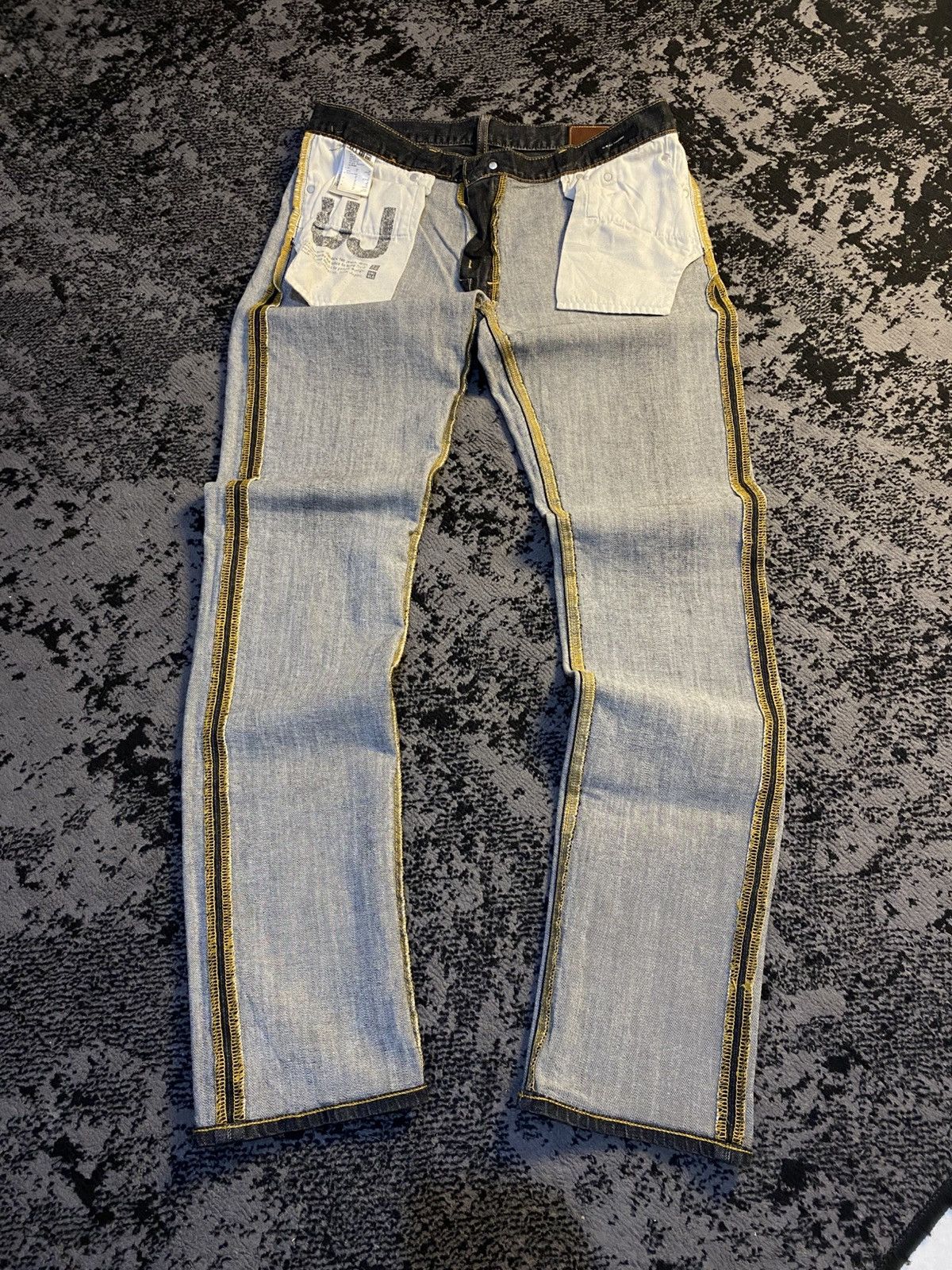 Undercover × Uniqlo 2000s Uniqlo UJ S-001 Slim Fit Straight Black Jeans 🔥 Size US 33 - 13 Thumbnail