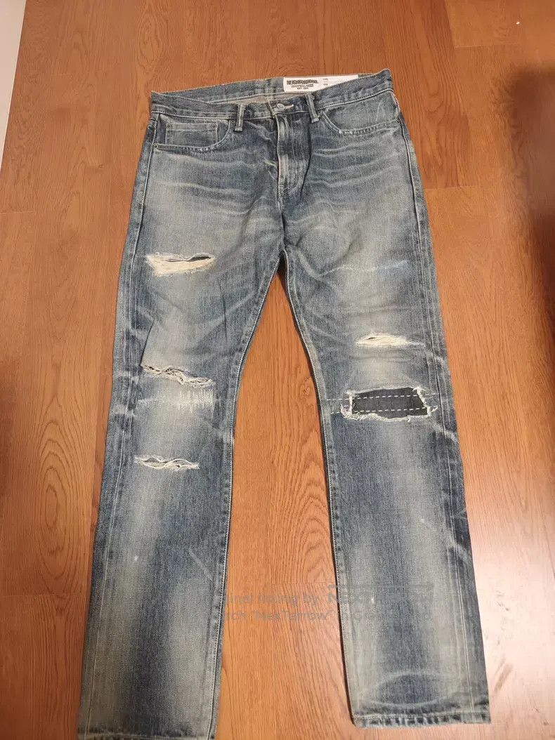 Neighborhood Neighborhood size M Bull King Destroyed Patch Denim Pants Size US 27 - 1 Thumbnail