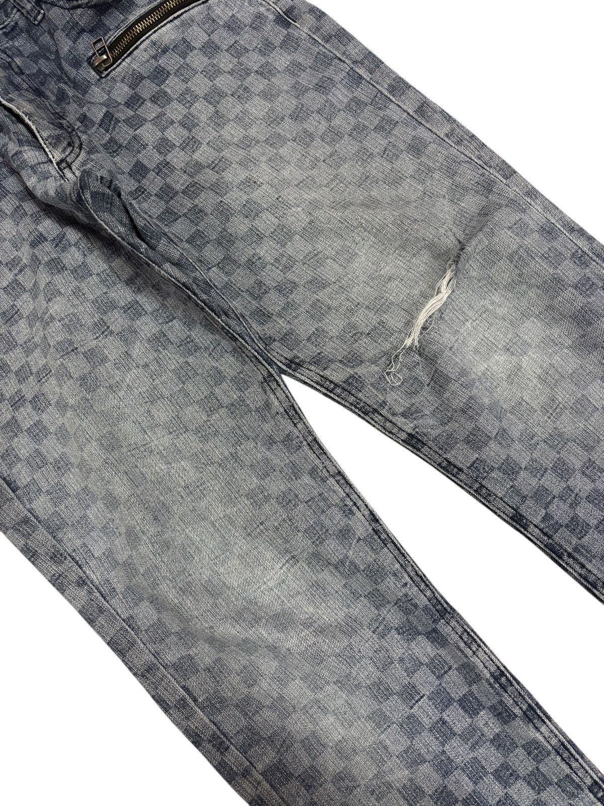 Japanese Brand × Seditionaries Vtg Japan Growth Checker Plaid Bondage Jeans Size US 30 / EU 46 - 3 Thumbnail