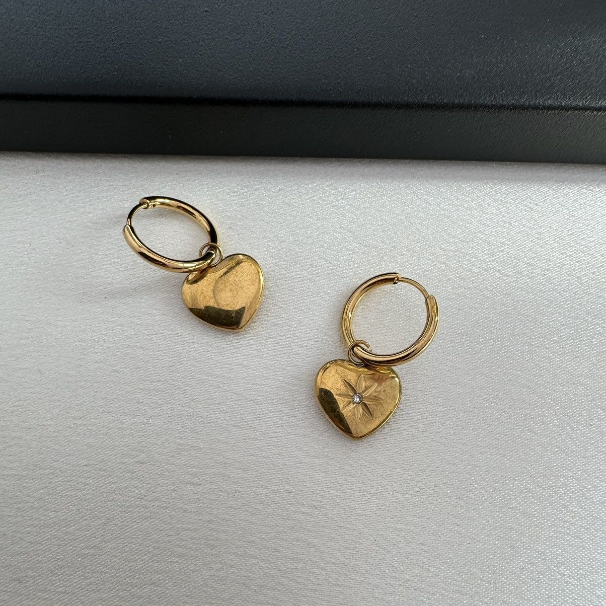 Other Love Heart Dangle Drop Earrings for Women Size ONE SIZE - 3 Thumbnail