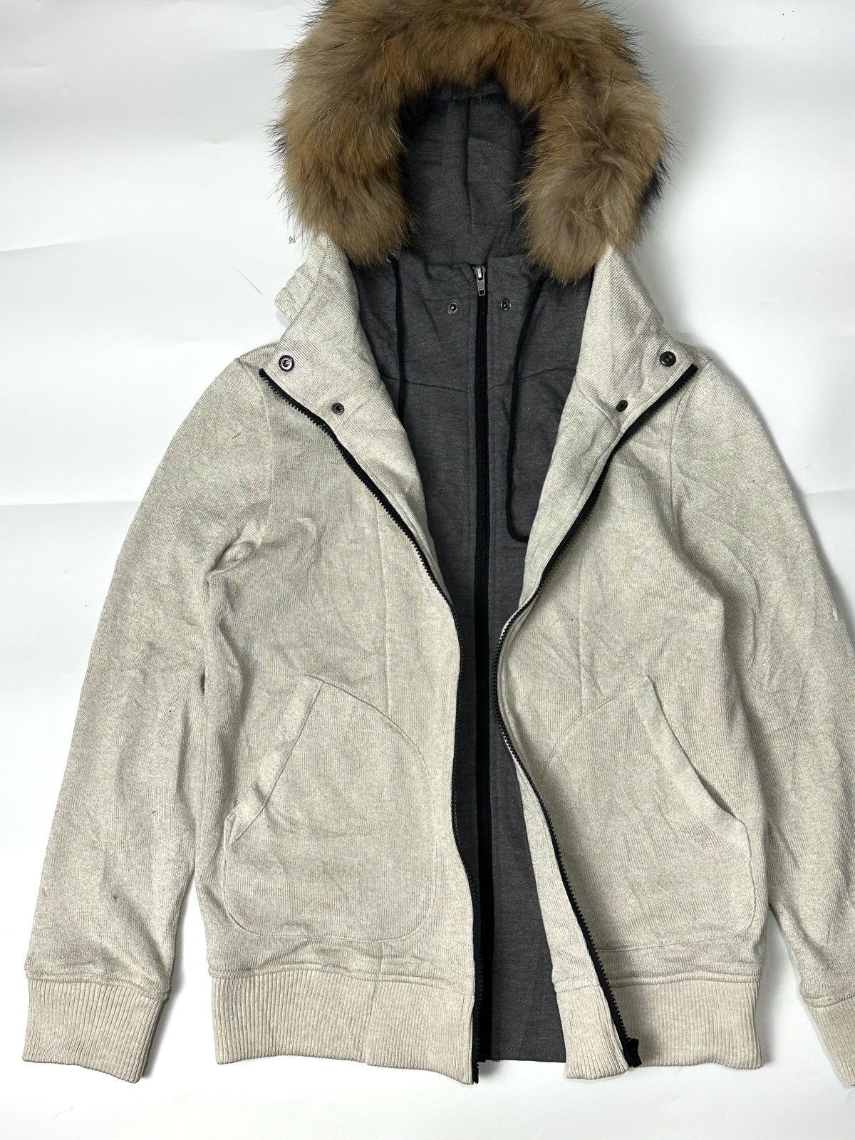 If Six Was Nine Japanese fur hoodie double layers zipper style goa power Size US M / EU 48-50 / 2 - 2 Thumbnail