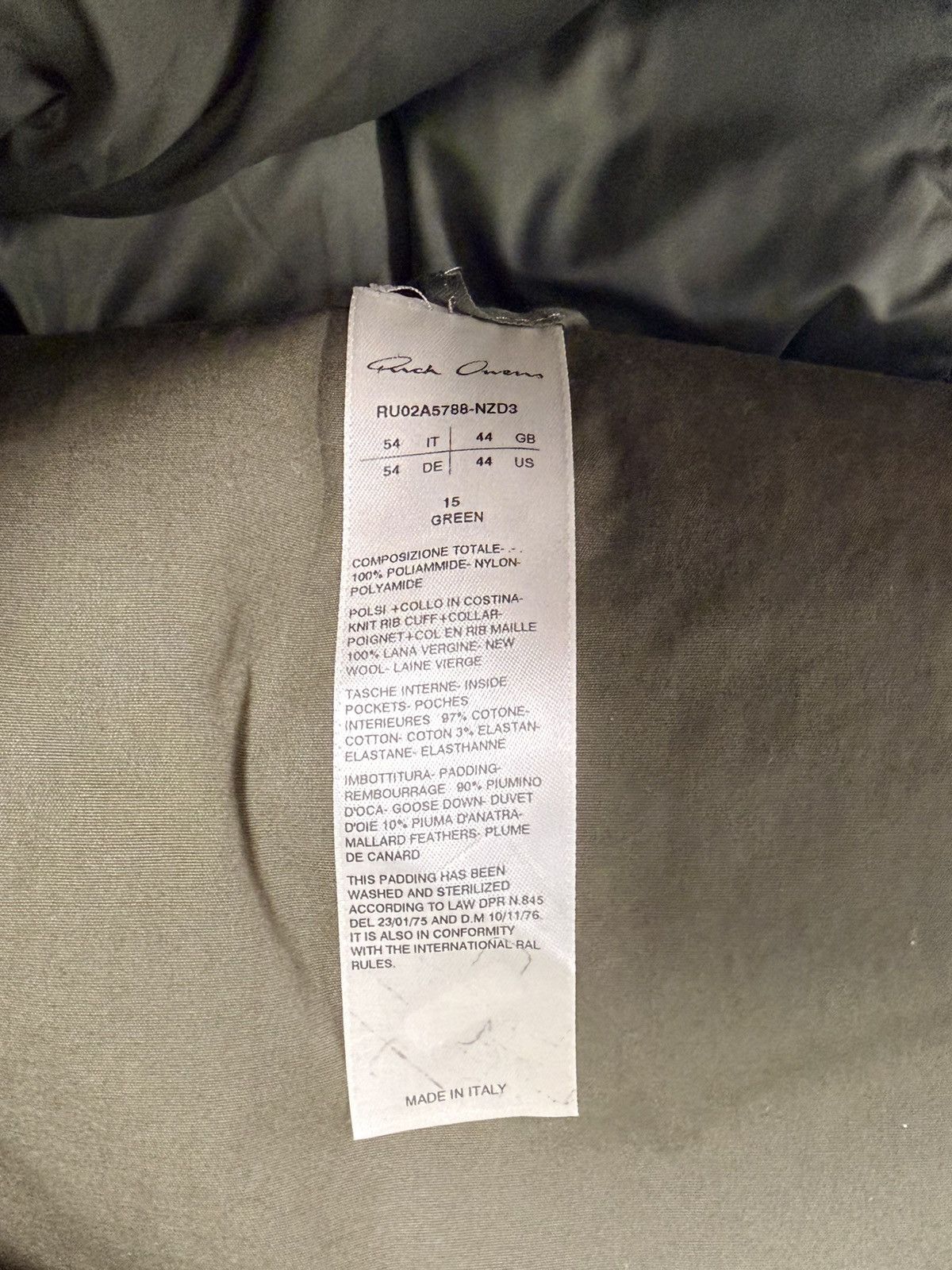 Rick Owens Rick Owens Gethesmane Puffer Size US XL / EU 56 / 4 - 4 Thumbnail