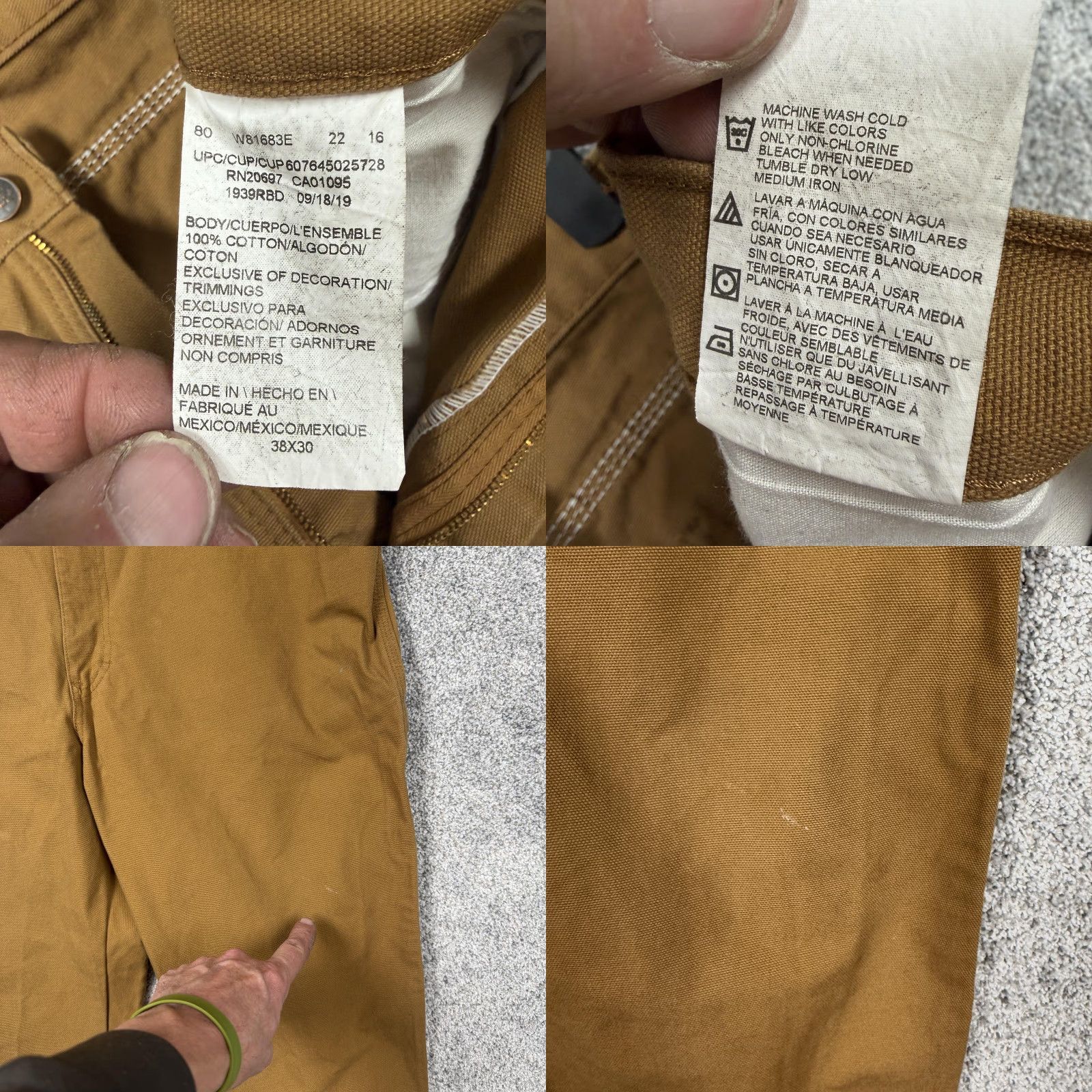 Dickies Dickies Carpenter Pants Mens 38x30 Brown Duck Canvas Workwear Utility Carpenter Pants Mens Size US 38 / EU 54 - 8 Thumbnail