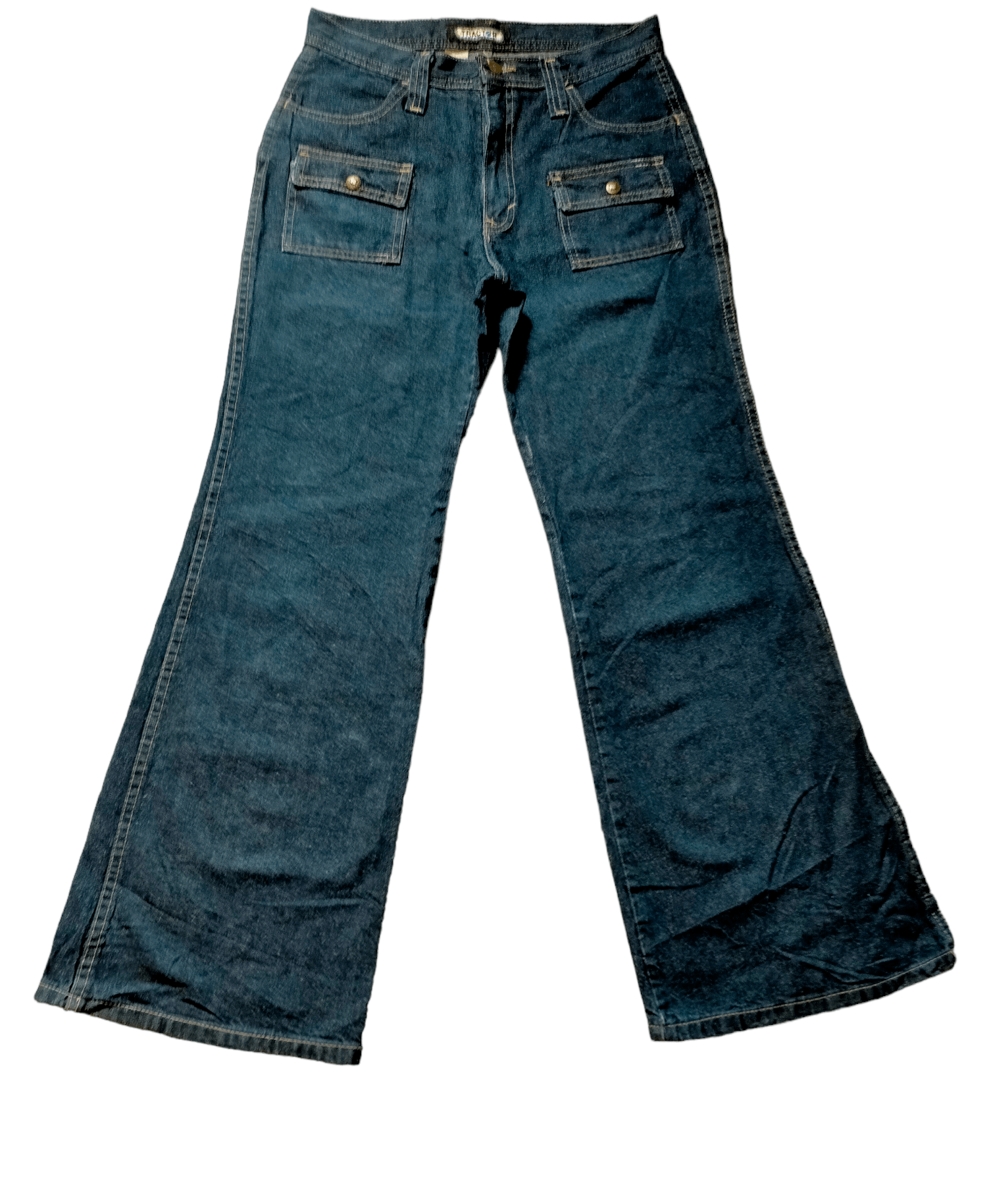 Vintage Flare Jeans Tractor Bush Pants Denim Grailed