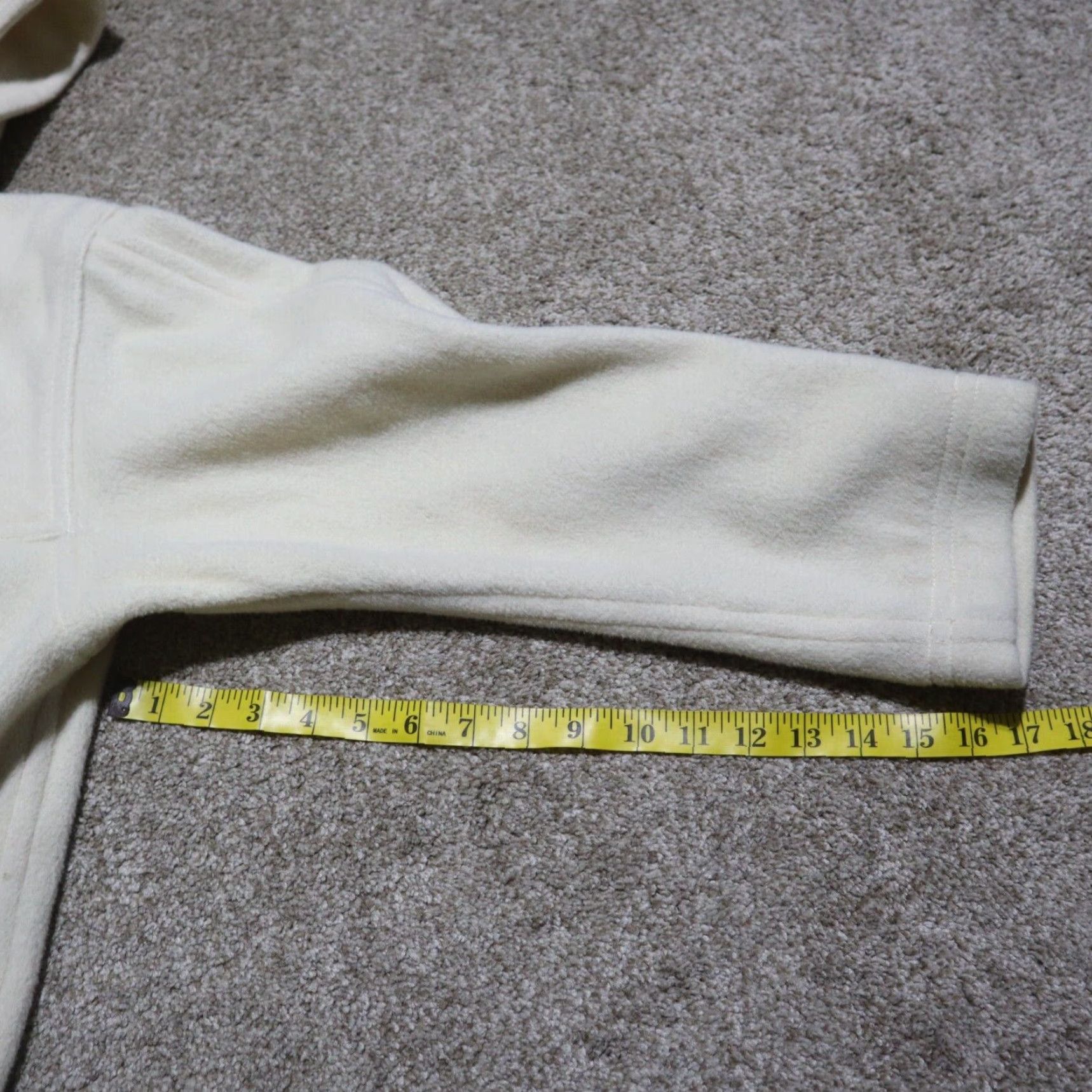 Vintage Lizsport Jacket Women's Petite Medium Ma 70% Wool Beige Pockets Utility Coat 90s City Teachers Mens Womens Size M / US 6-8 / IT 42-44 - 7 Thumbnail