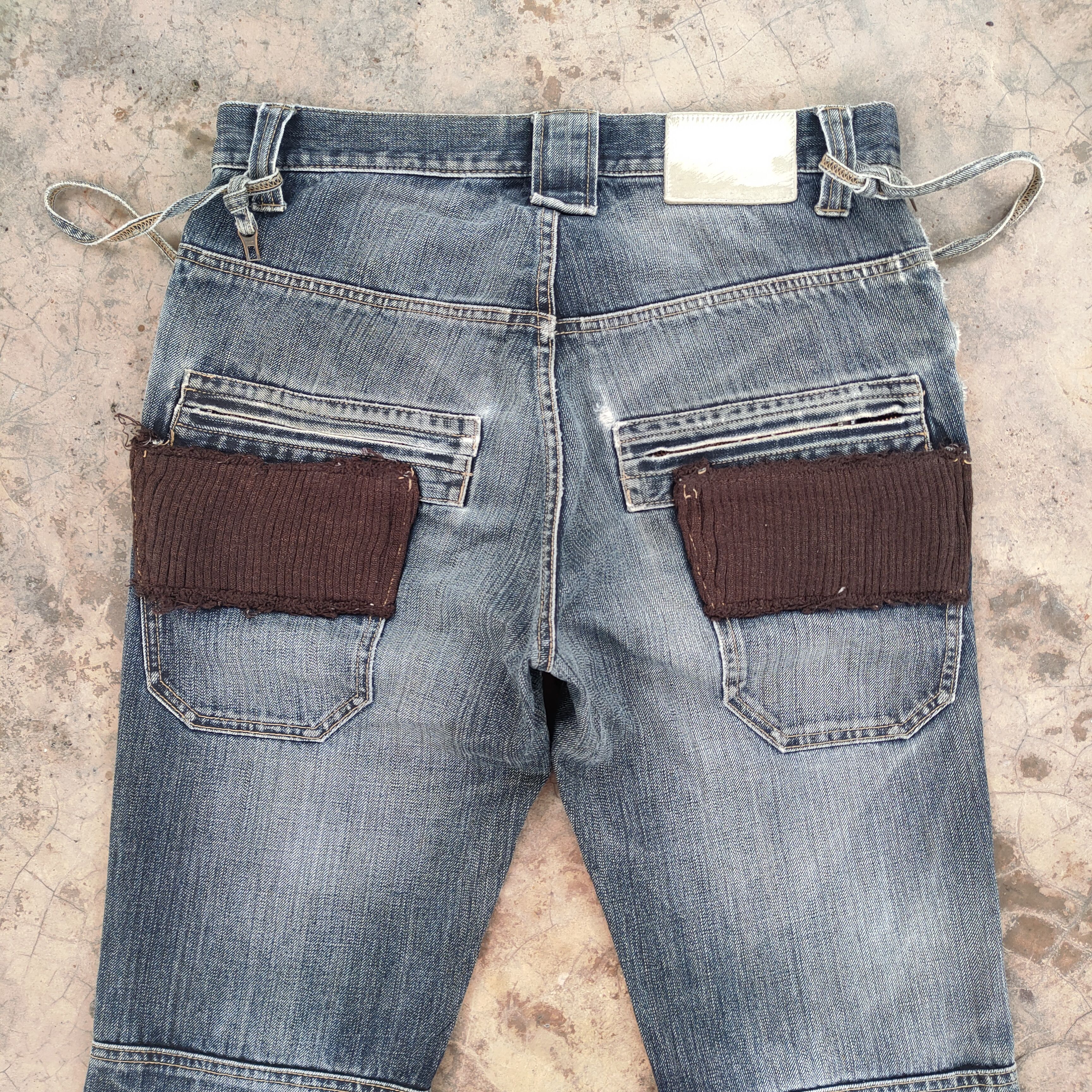 PPFM Vtg PPFM BONDAGE FADED RIPPED DENIM JEAN PANTS Size US 33 - 10 Thumbnail