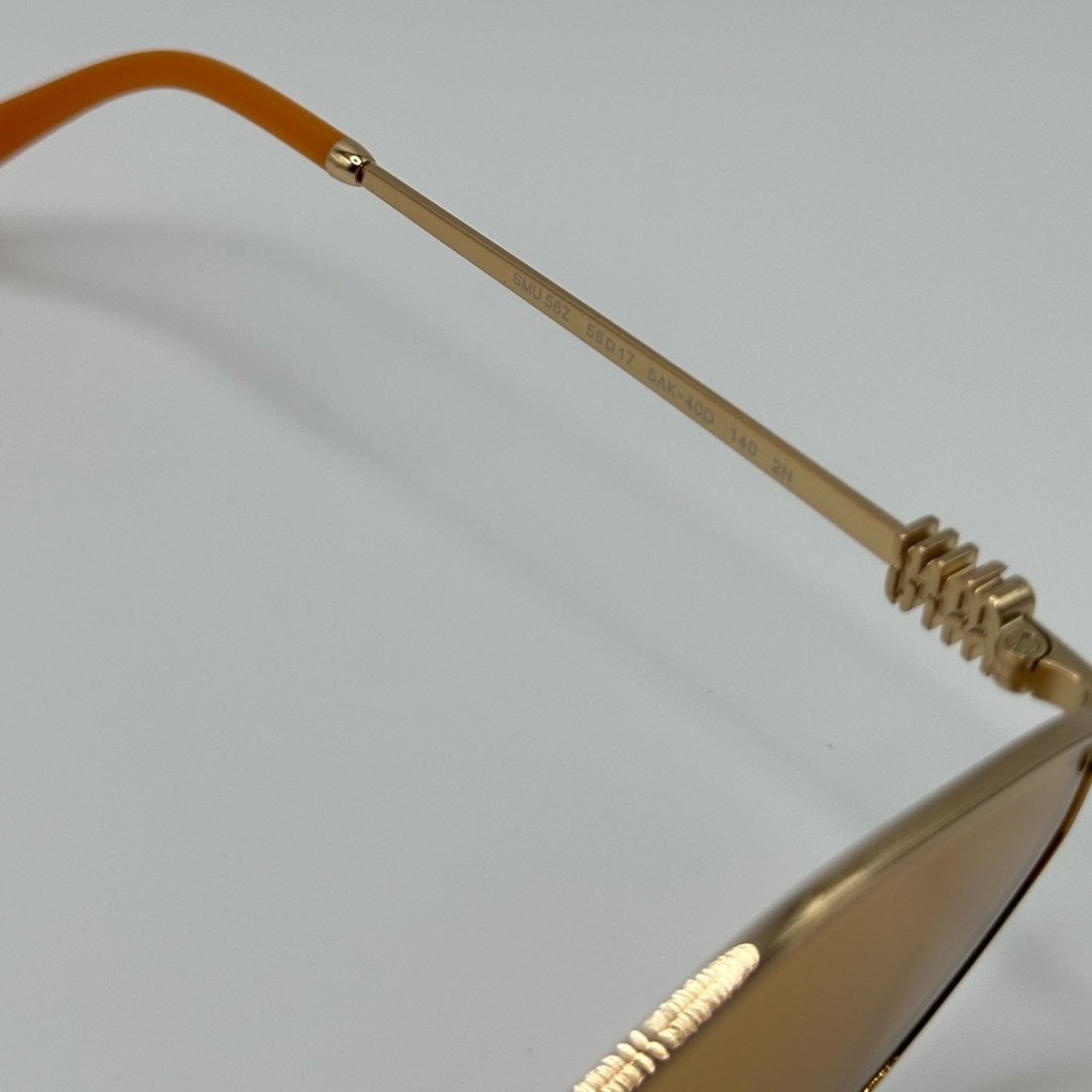 Miu Miu NEW MIU MIU MU56ZS 5AK40D Gold Orange Mirror Silver Glasses Size ONE SIZE - 9 Thumbnail