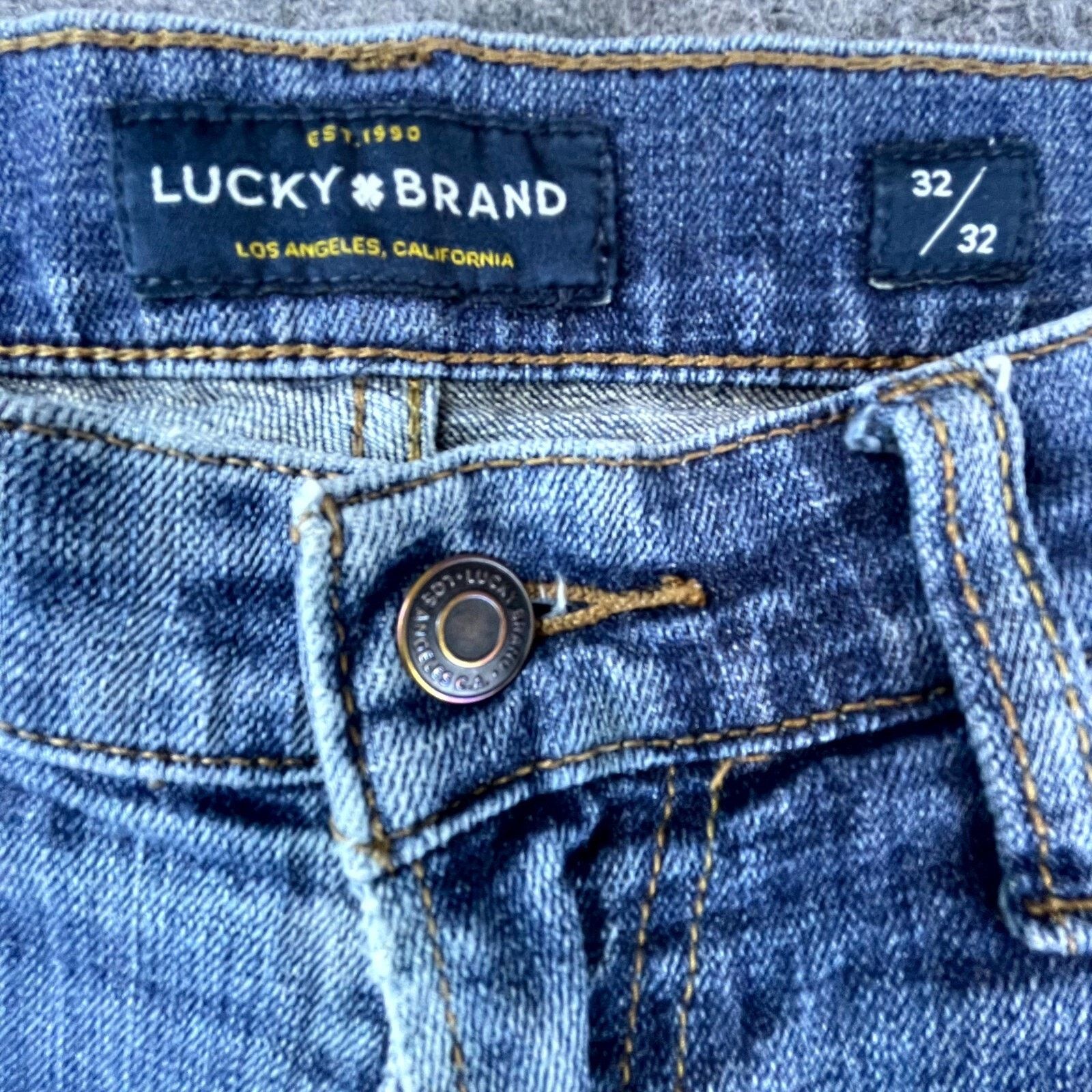 Lucky Brand Lucky Brand 221 Straight Jeans Mens 32 Blue Cotton Stretch Size US 32 / EU 48 - 4 Thumbnail