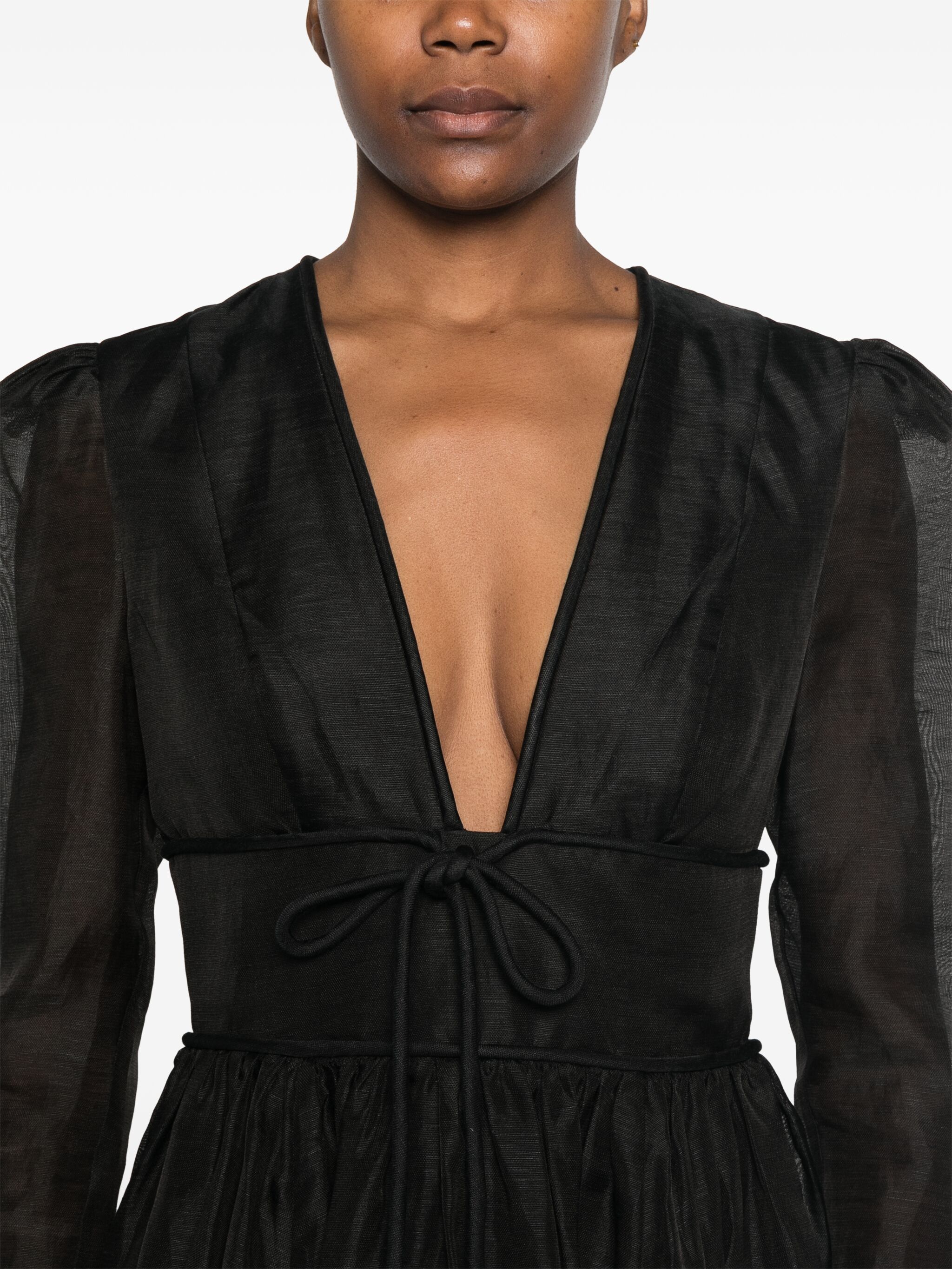 Zimmermann o1s22i1n1024 Structured Eden Mini Dress in Black Size M / US 6-8 / IT 42-44 - 5 Thumbnail