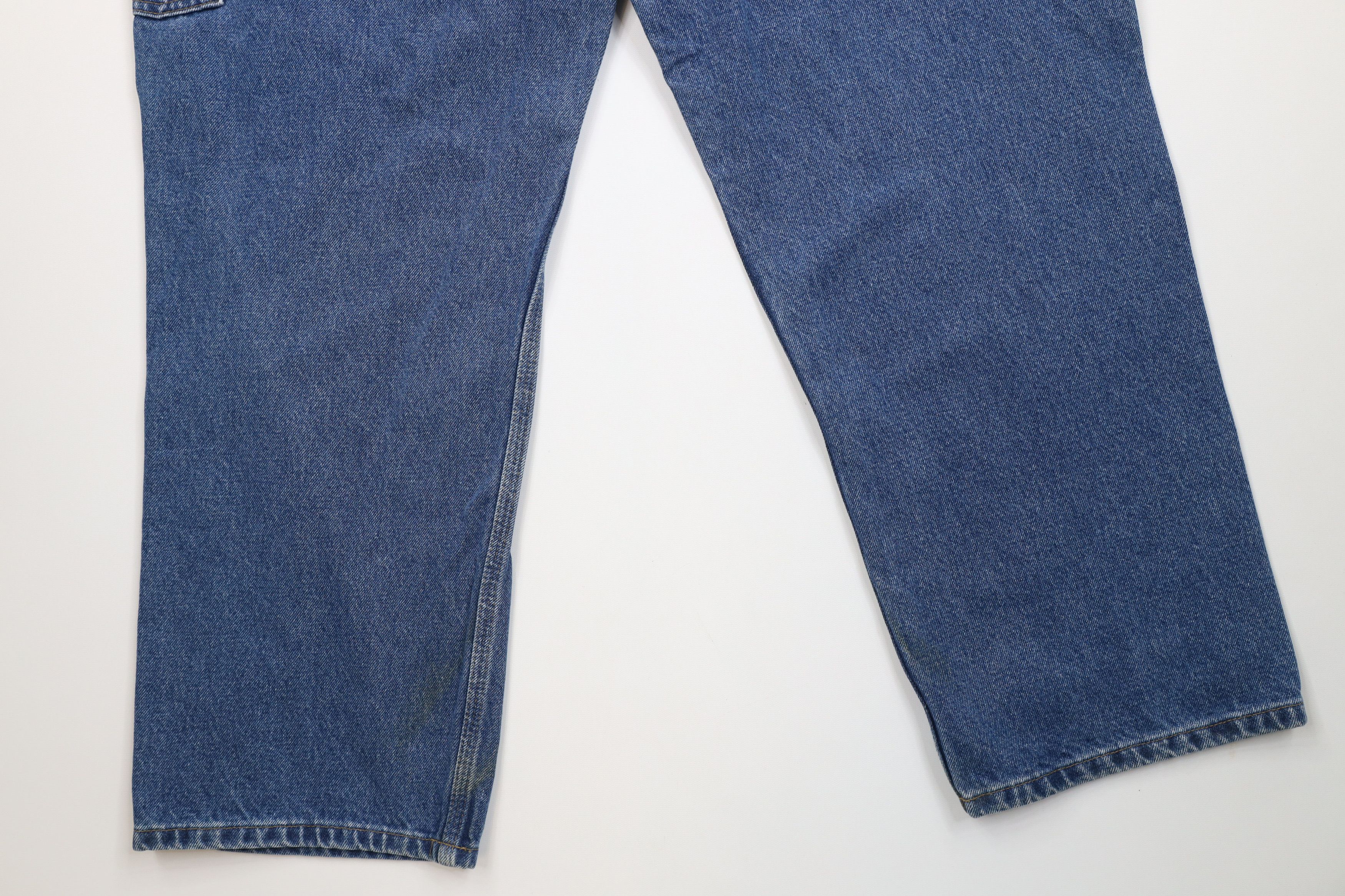 Carhartt Vintage Y2K Carhartt Wide Leg Dungaree Denim Jeans Blue Size US 38 / EU 54 - 13 Thumbnail