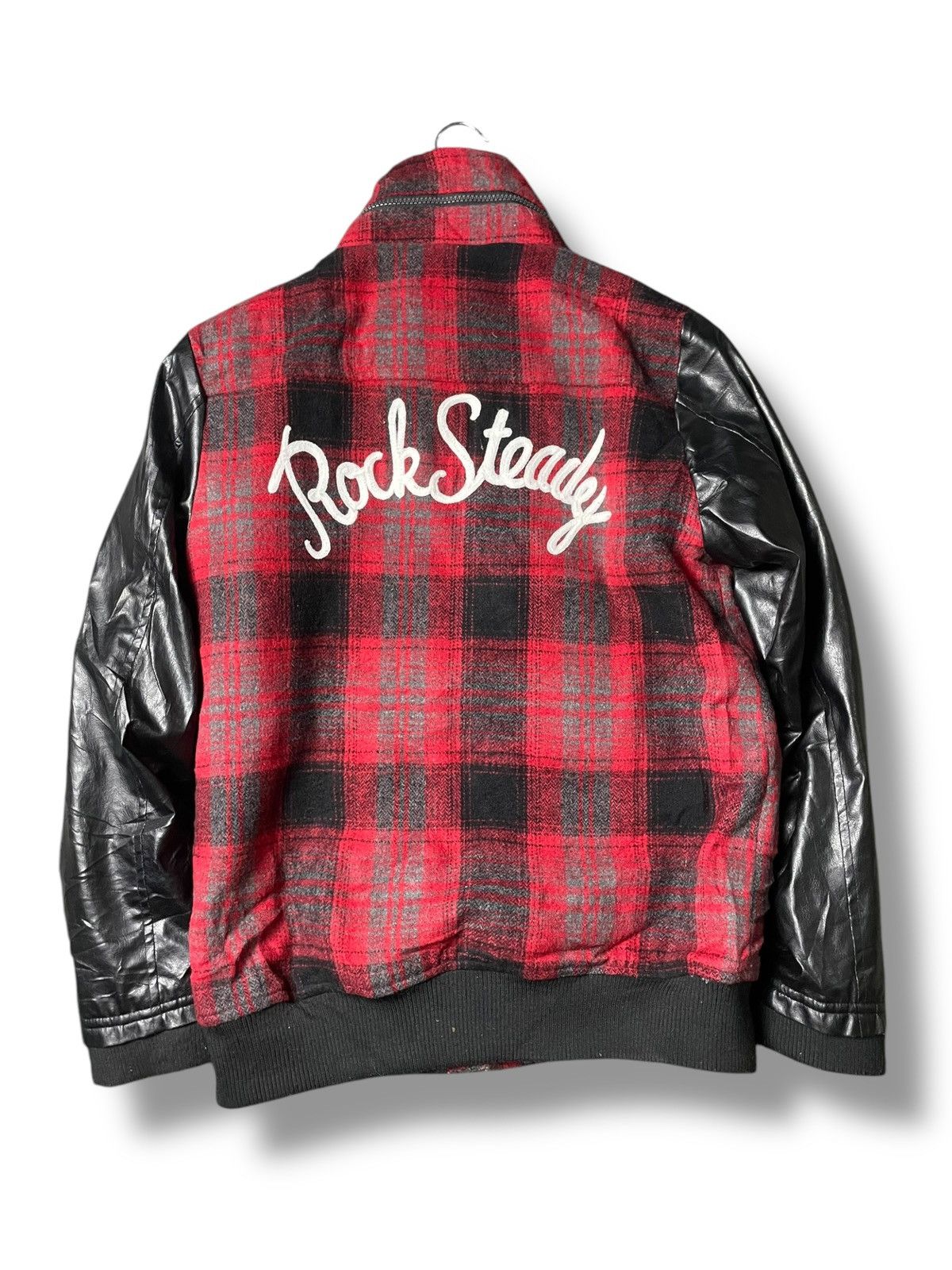 Japanese Brand × Seditionaries × Vintage BA-TSU Studio Rock Steady Leather Varsity Jacket (94) Size US XXS / EU 40 - 8 Thumbnail