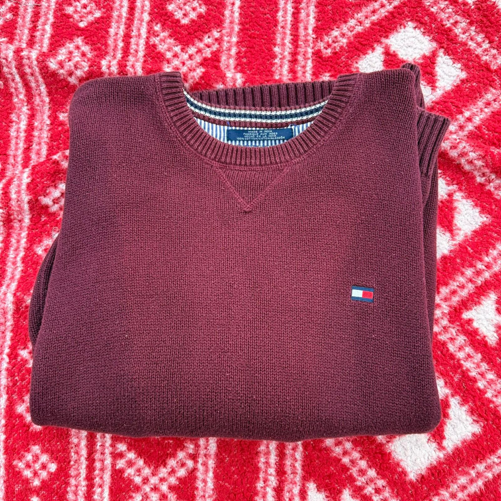 Tommy Hilfiger Tommy Hilfiger Men's Large Cotton Crewneck Sweater Slim Size US L / EU 52-54 / 3 - 1 Thumbnail