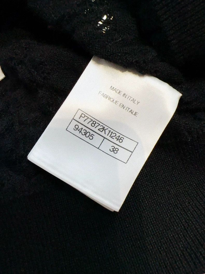 Chanel Chanel 24b black woven large collar knitted long sleeves Size XS / US 0-2 / IT 36-38 - 8 Thumbnail
