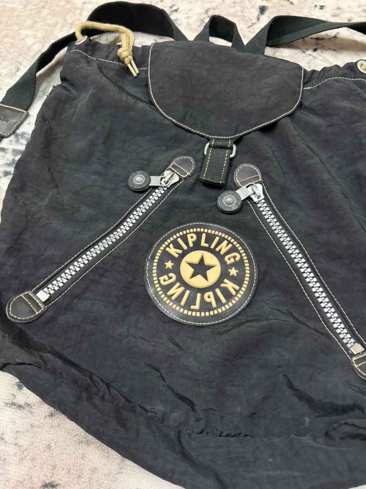 Japanese Brand × Vintage KIPLING NYLON DRAWSTRING BACKPACK Size ONE SIZE - 4 Thumbnail