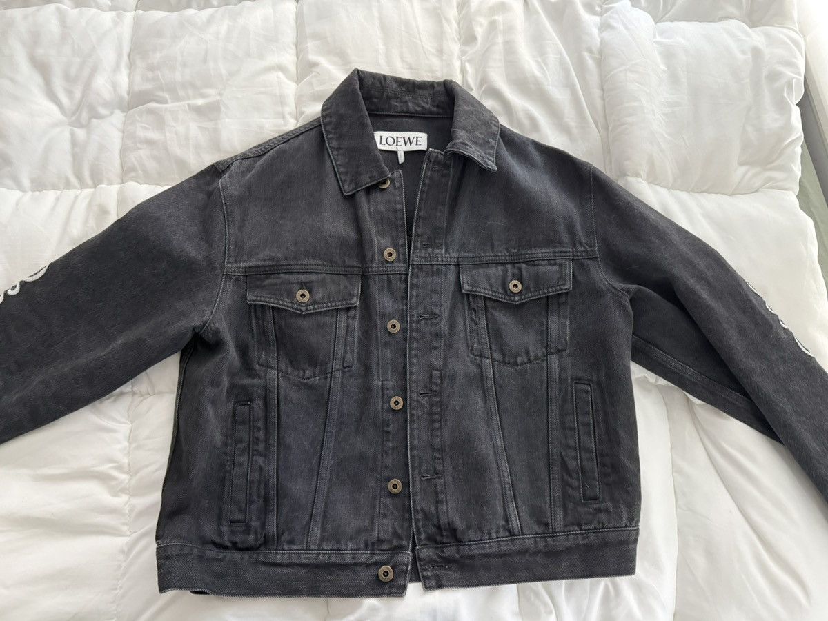Loewe Loewe black anagram denim jacket Size US M / EU 48-50 / 2 - 1 Thumbnail