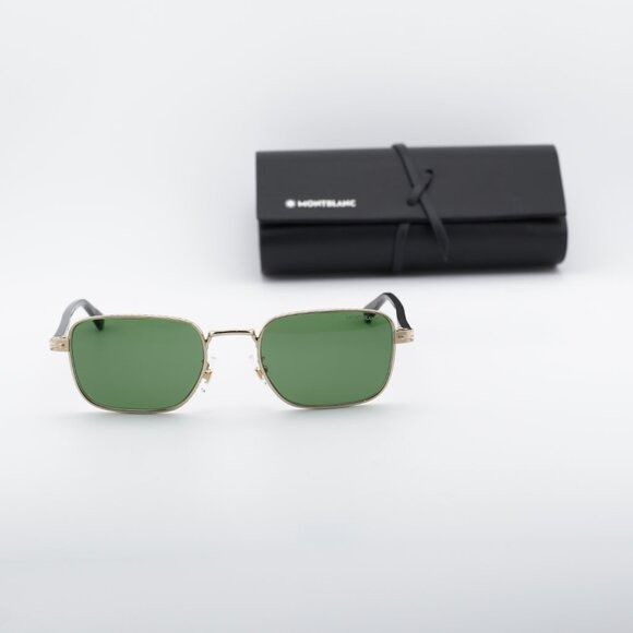 Montblanc Montblanc MB0339S 002 Sunglasses Havana/Gold Square Frame Size ONE SIZE - 10 Thumbnail